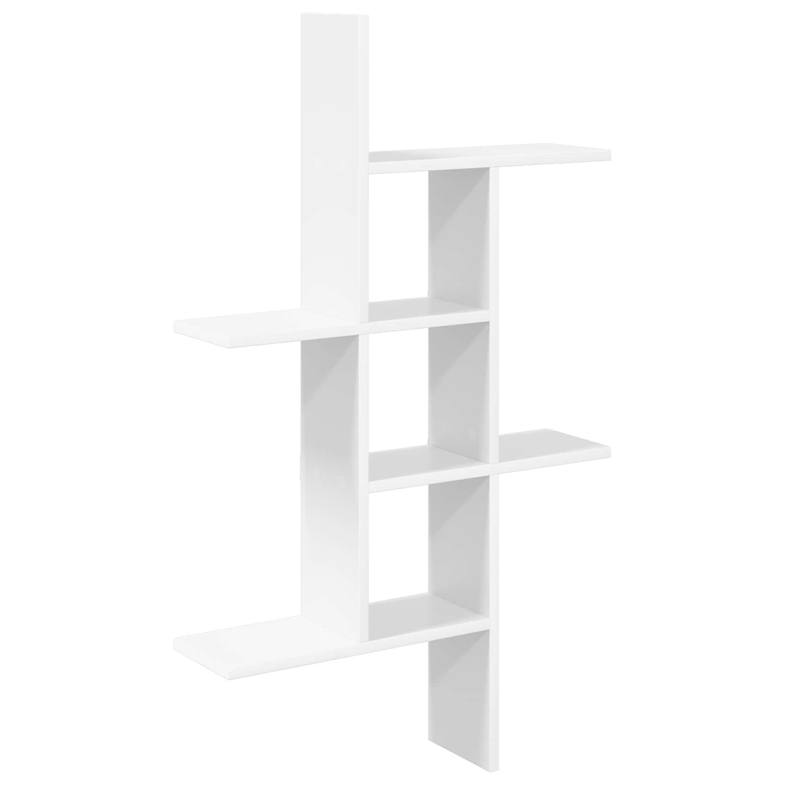 vidaXL Wandplank Wit 61 x 15 x 102 cm Bewerkt hout