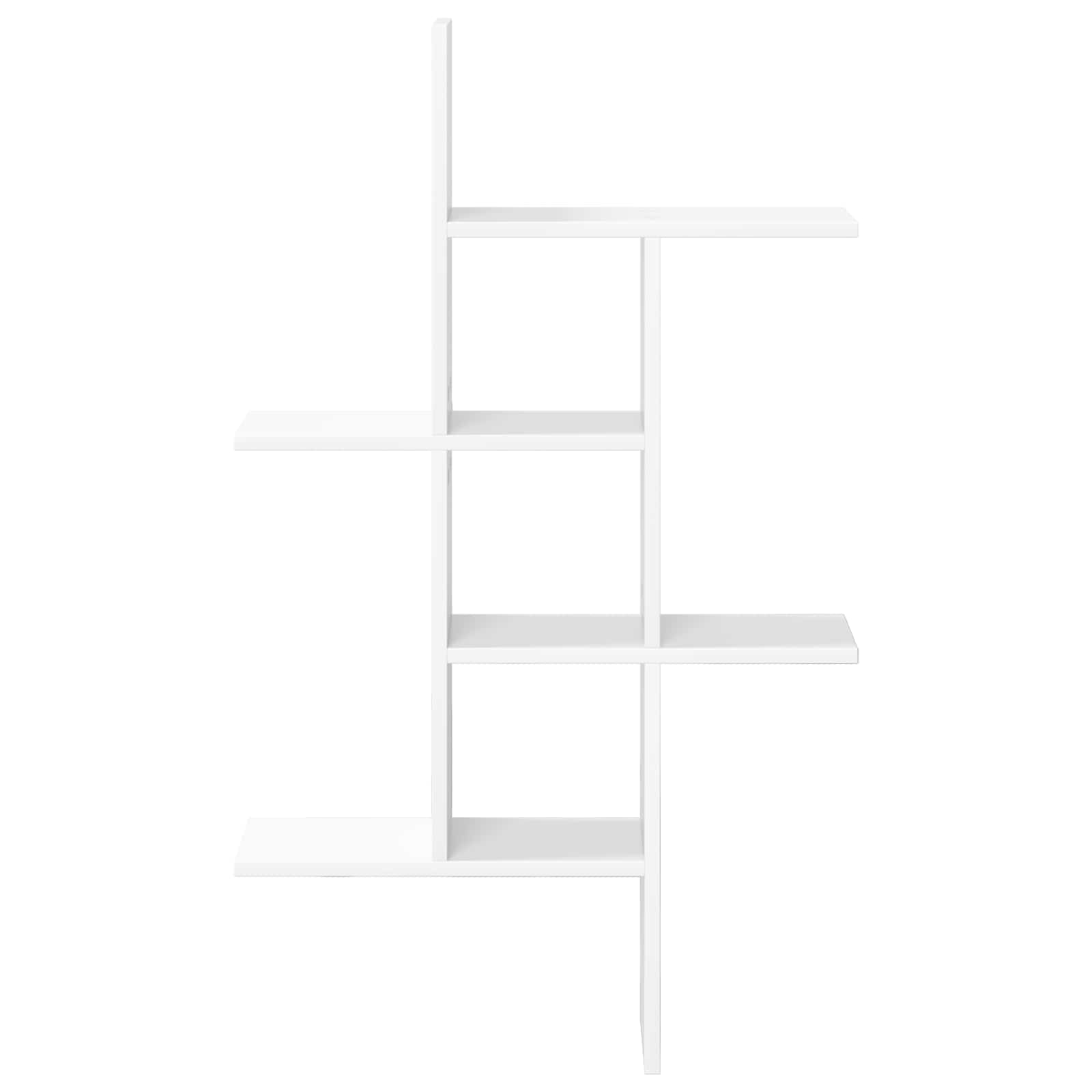 vidaXL Wandplank Wit 61 x 15 x 102 cm Bewerkt hout
