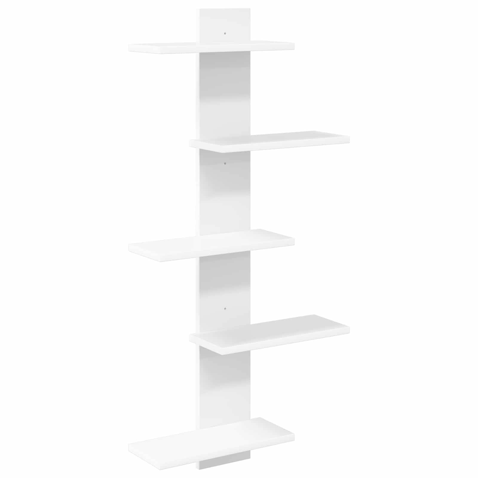 vidaXL Wand Vlonderschap Wit 48,5 x 15 x 101 cm Bewerkt hout