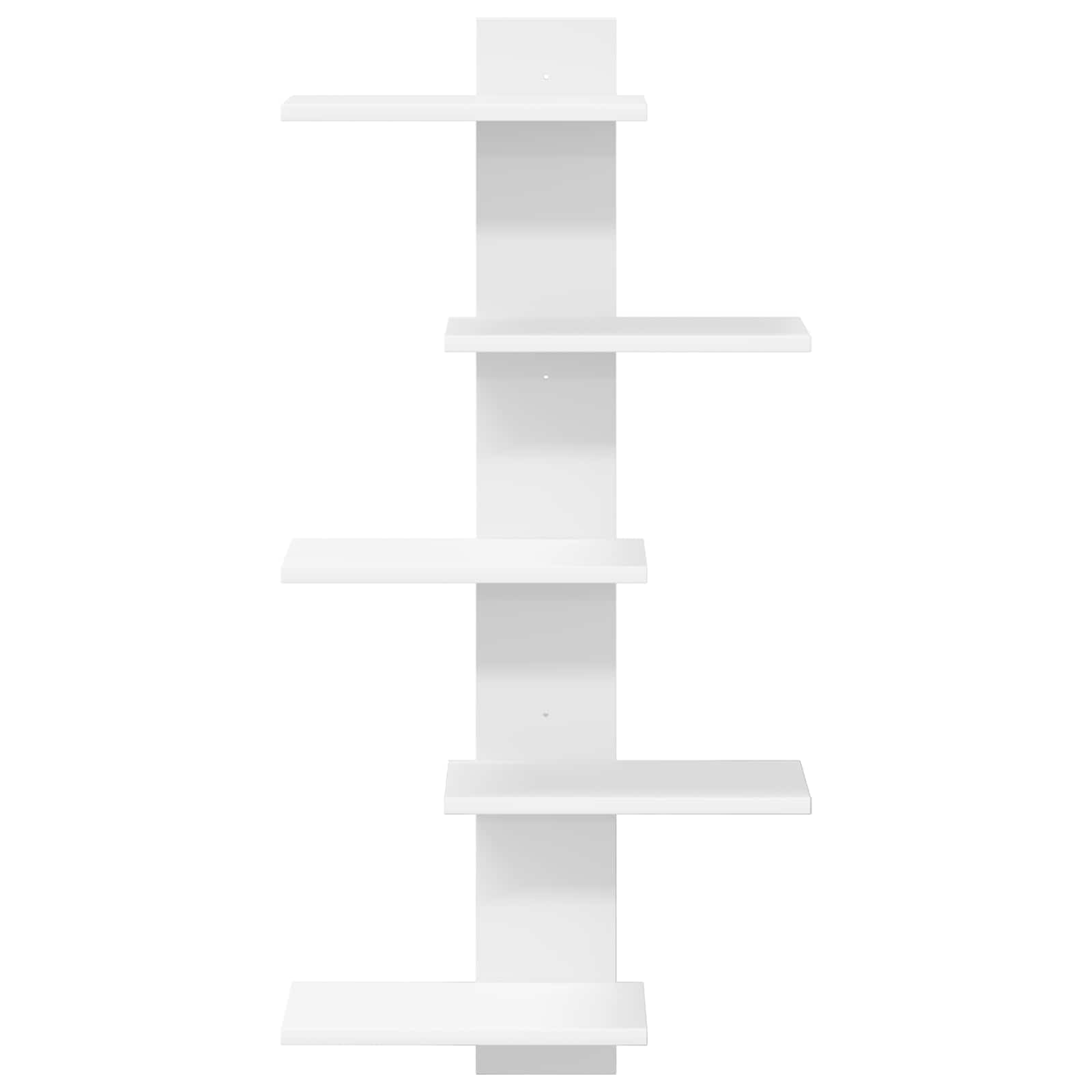 vidaXL Wand Vlonderschap Wit 48,5 x 15 x 101 cm Bewerkt hout