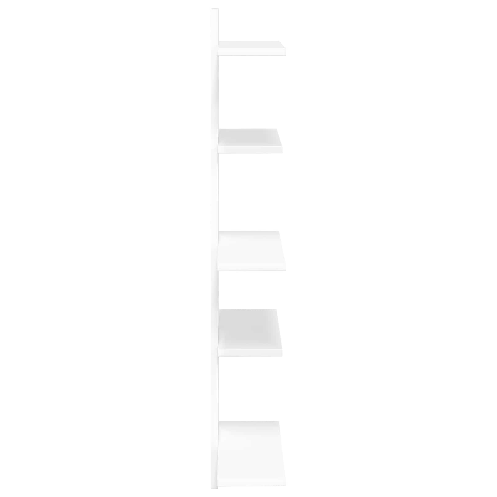 vidaXL Wand Vlonderschap Wit 48,5 x 15 x 101 cm Bewerkt hout
