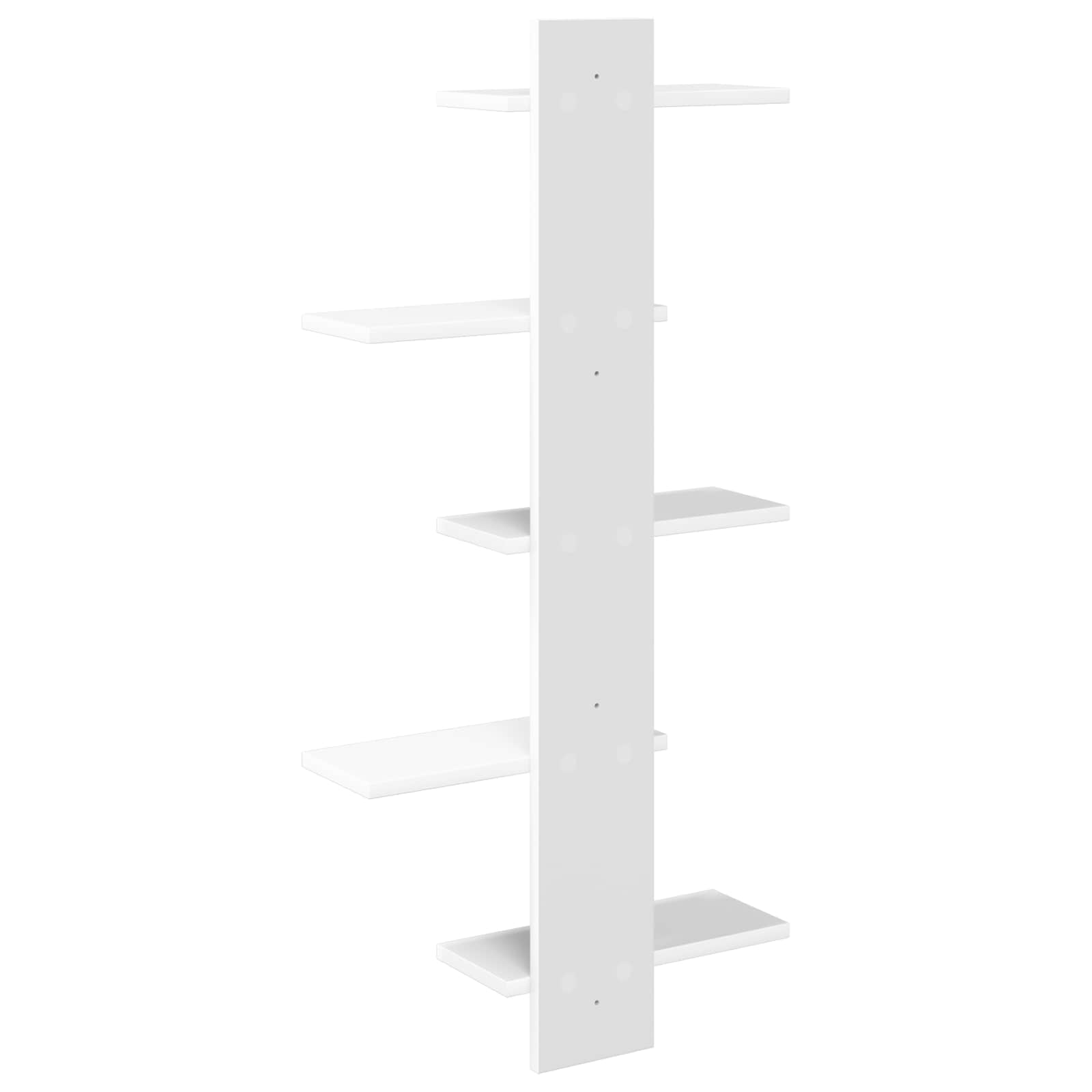vidaXL Wand Vlonderschap Wit 48,5 x 15 x 101 cm Bewerkt hout