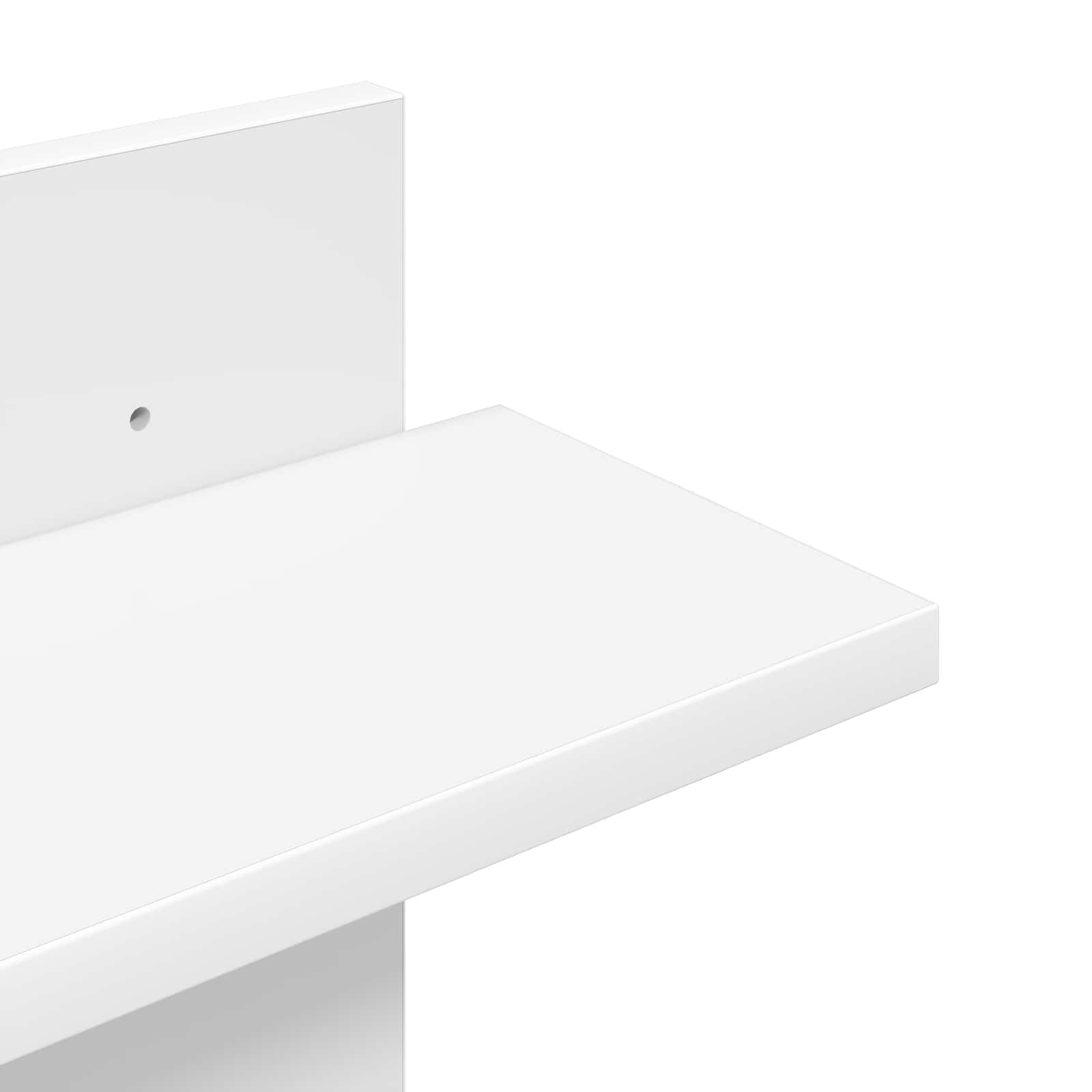 vidaXL Wand Vlonderschap Wit 48,5 x 15 x 101 cm Bewerkt hout