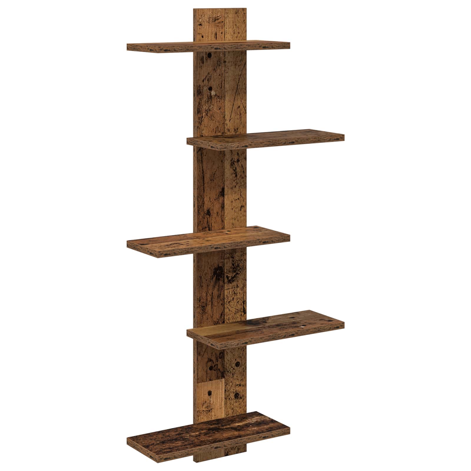 vidaXL Wand Vlonderschap Wit 48,5 x 15 x 101 cm Bewerkt hout