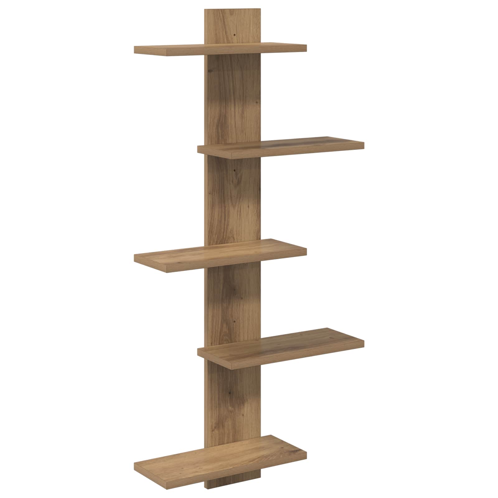 vidaXL Wand Vlonderschap Wit 48,5 x 15 x 101 cm Bewerkt hout