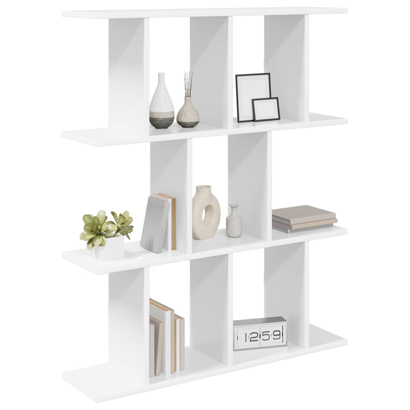 vidaXL Wandplank Wit 80 x 20 x 96 cm Bewerkt hout