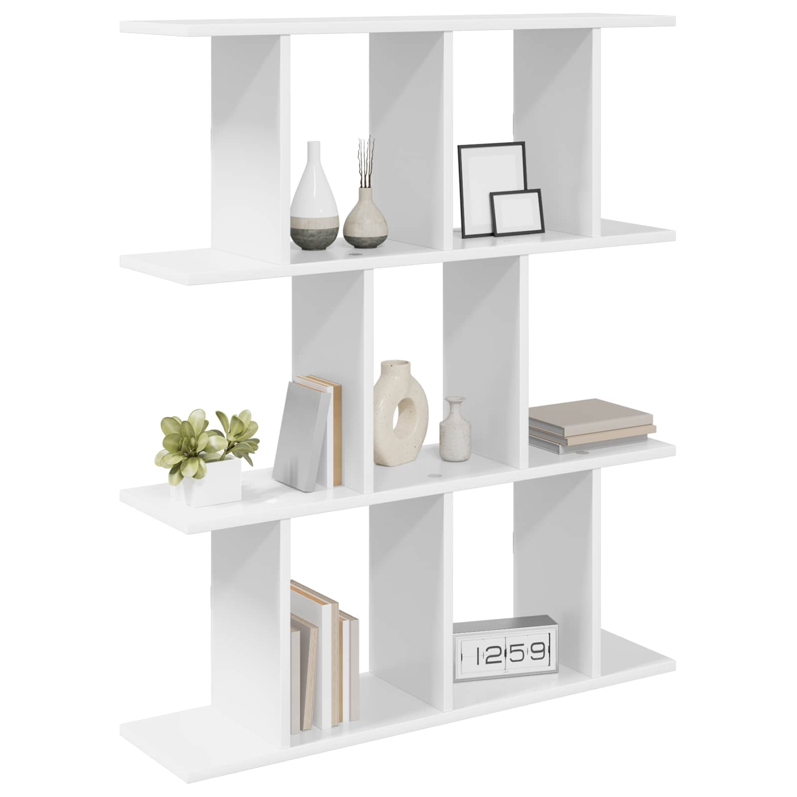 vidaXL Wandplank Wit 102 x 20 x 96 cm Bewerkt hout