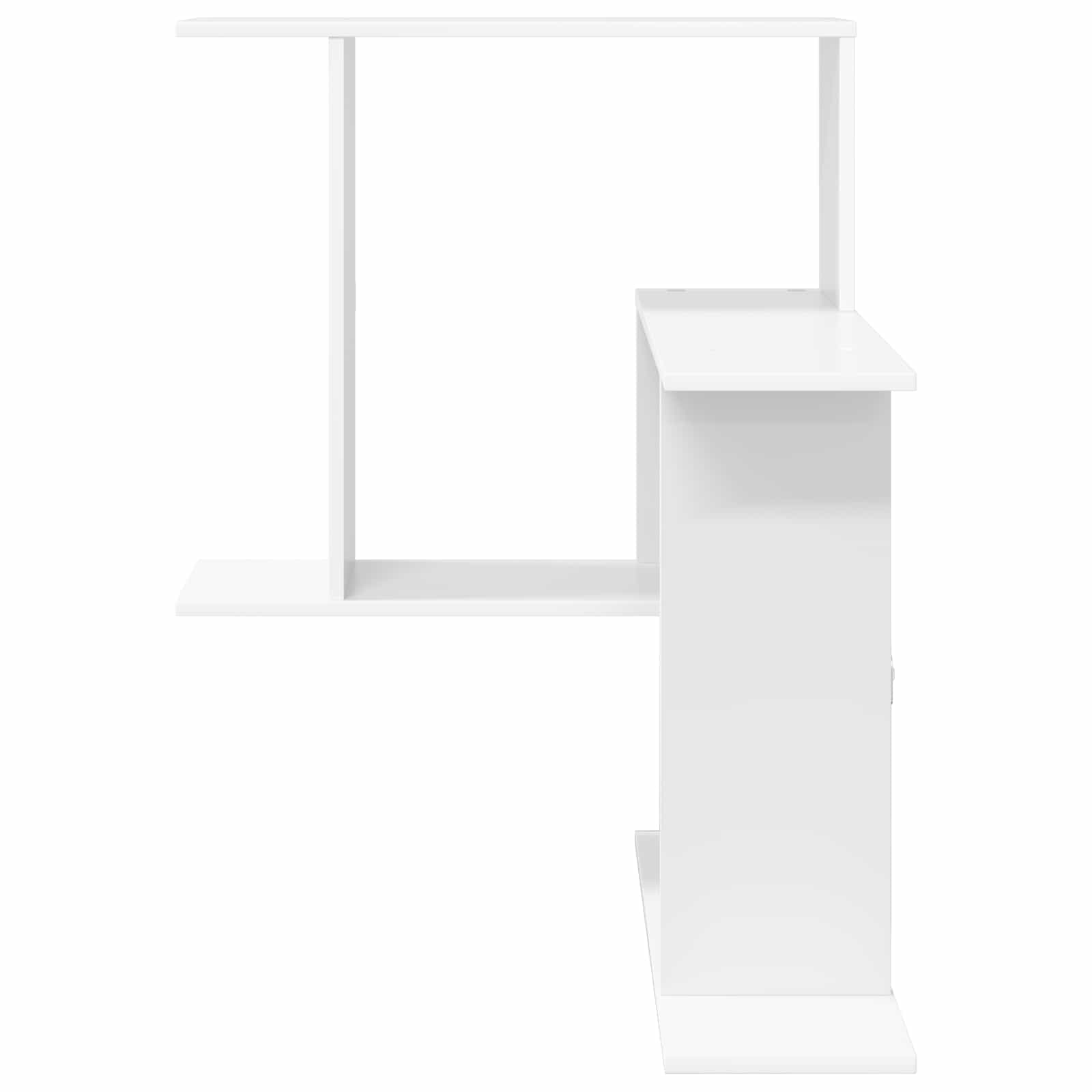 vidaXL Wandplank Wit 67 x 67 x 87 cm Bewerkt hout