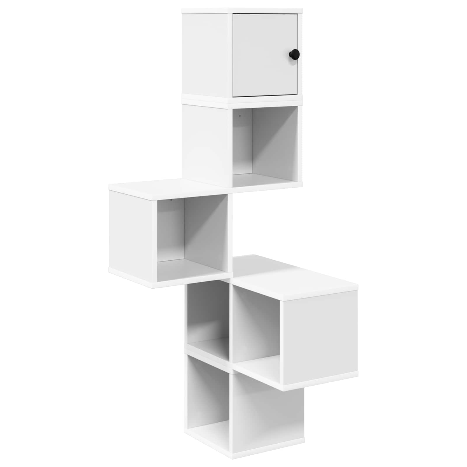 vidaXL Wandhoekplank Wit 48 x 48 x 120 cm Bewerkt hout