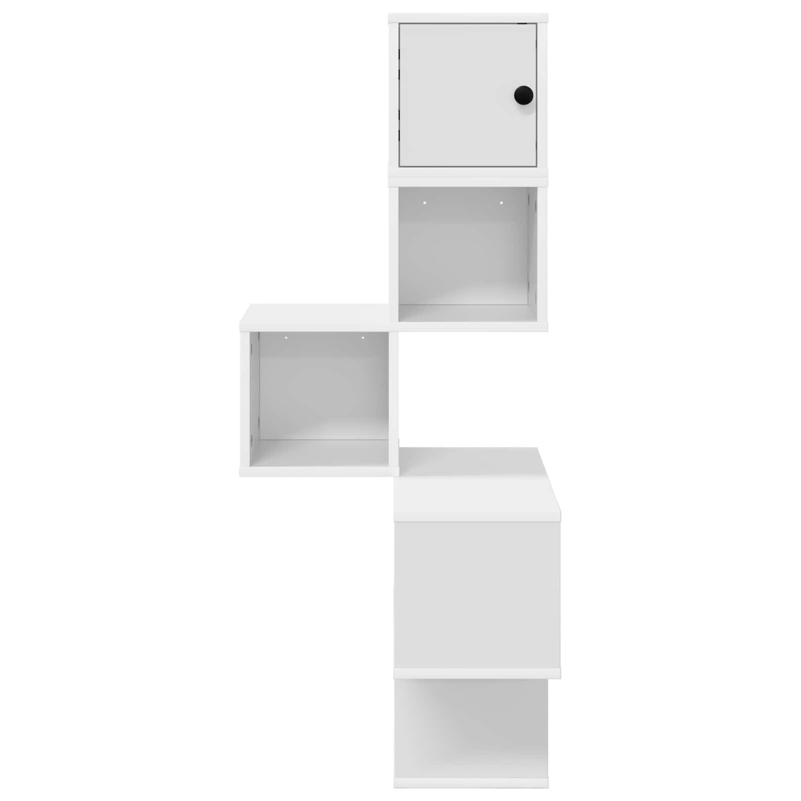 vidaXL Wandhoekplank Wit 48 x 48 x 120 cm Bewerkt hout