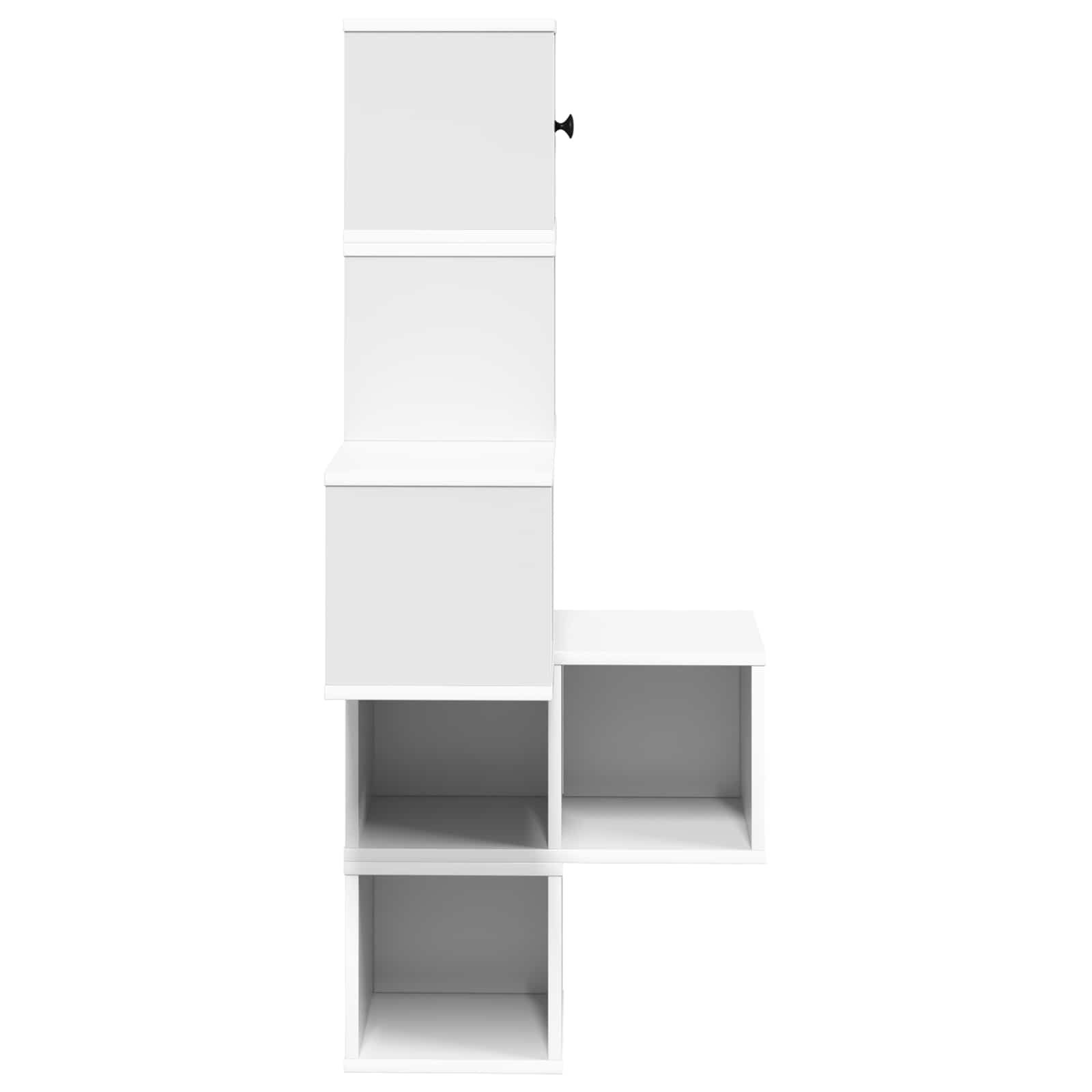 vidaXL Wandhoekplank Wit 48 x 48 x 120 cm Bewerkt hout