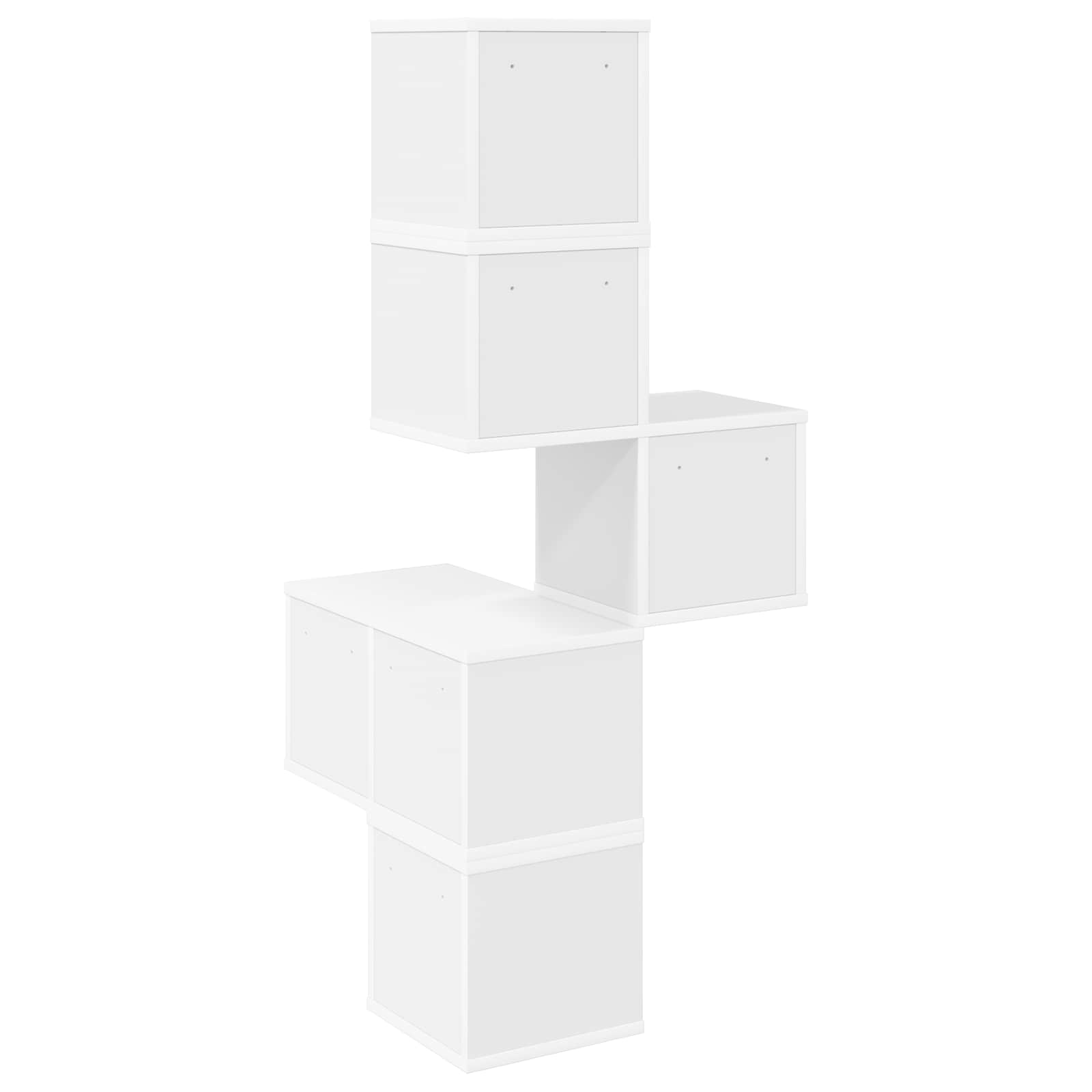 vidaXL Wandhoekplank Wit 48 x 48 x 120 cm Bewerkt hout