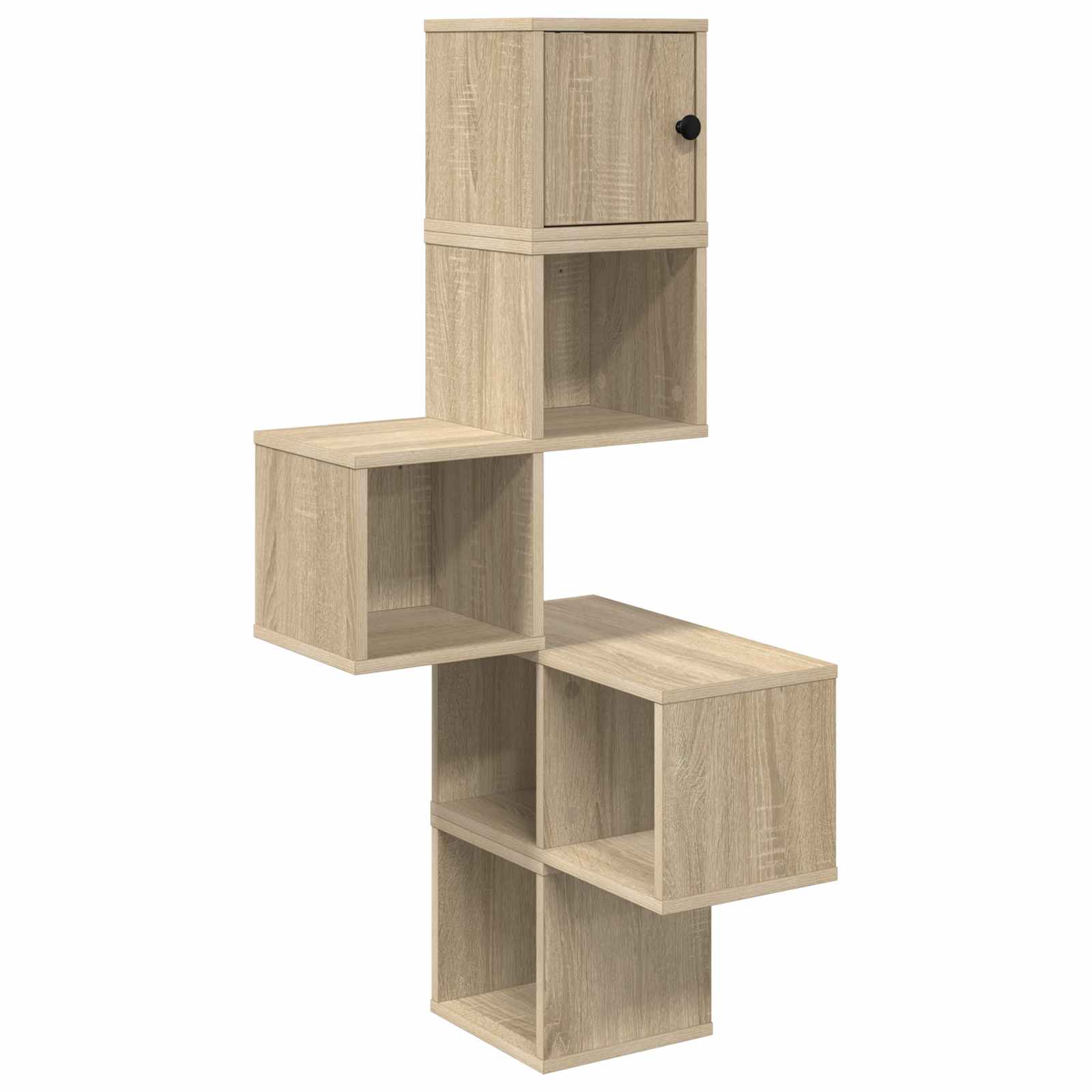 vidaXL Wandhoekplank Wit 48 x 48 x 120 cm Bewerkt hout