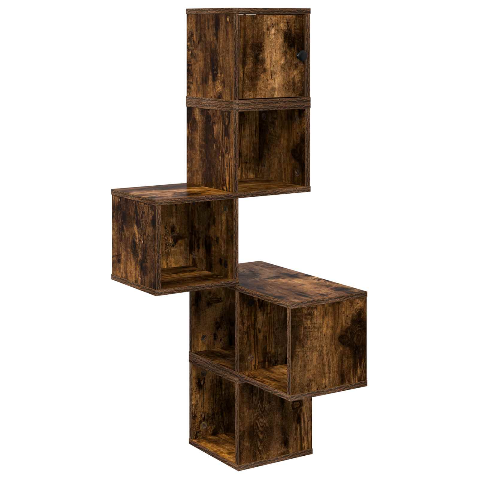 vidaXL Wandhoekplank Wit 48 x 48 x 120 cm Bewerkt hout