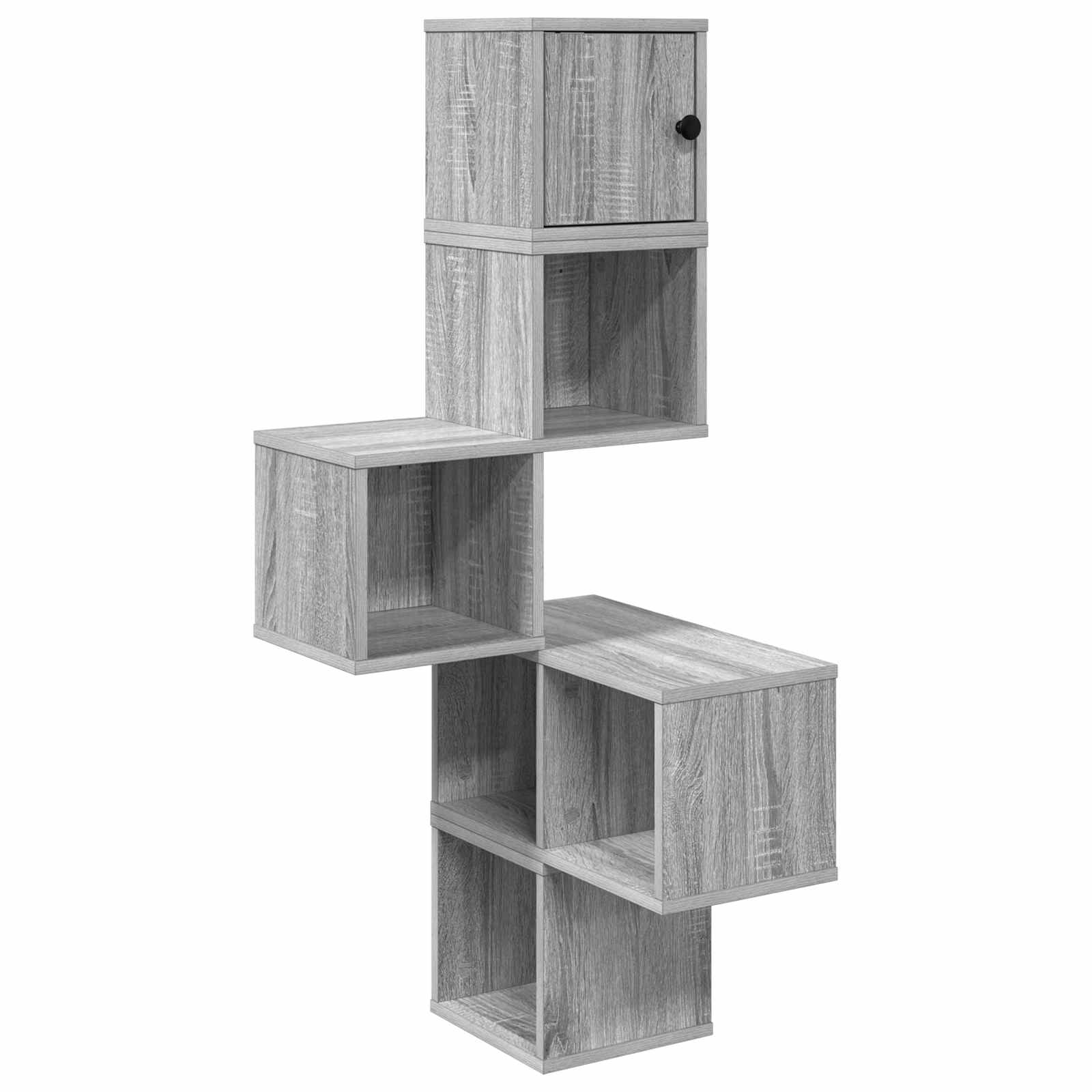 vidaXL Wandhoekplank Wit 48 x 48 x 120 cm Bewerkt hout