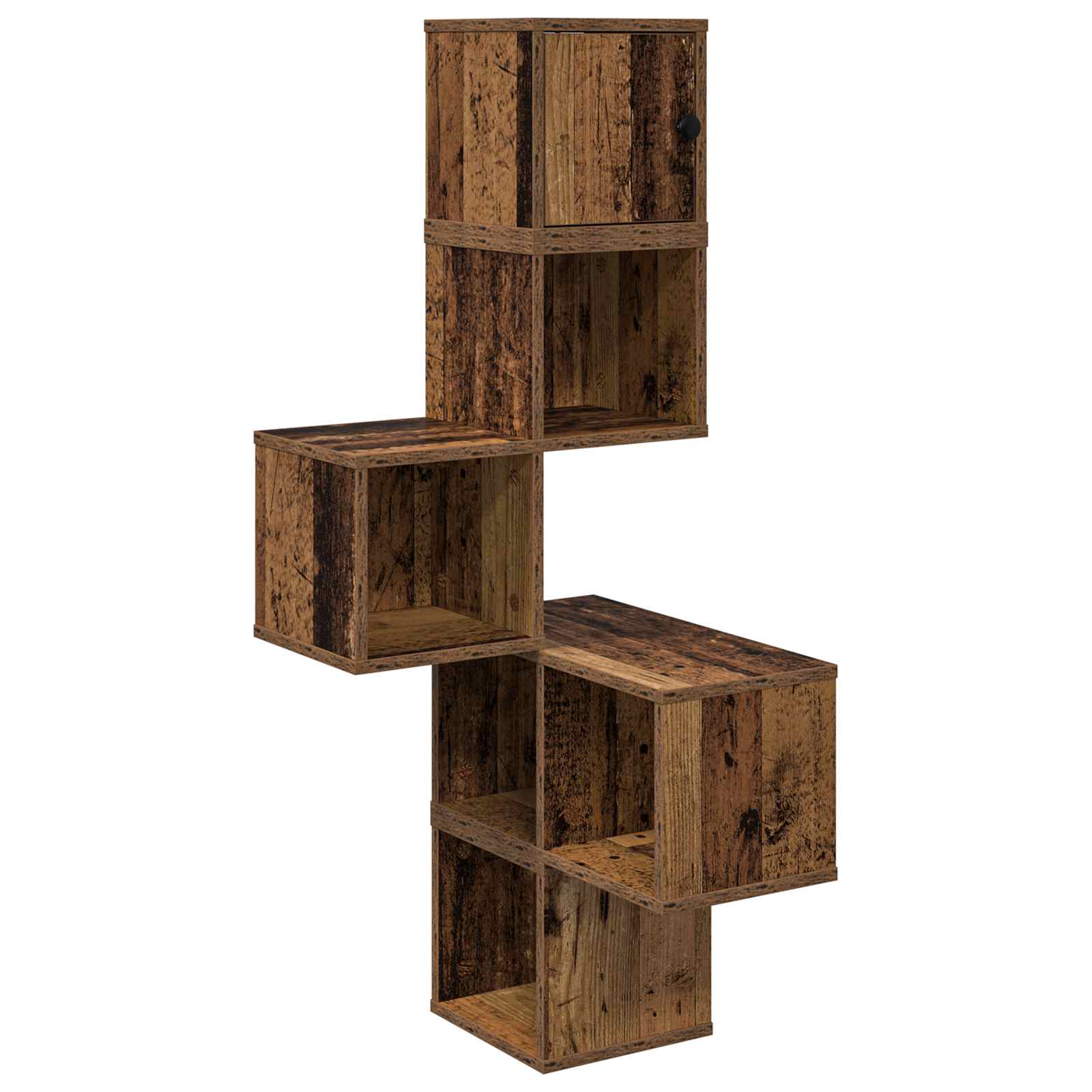 vidaXL Wandhoekplank Wit 48 x 48 x 120 cm Bewerkt hout