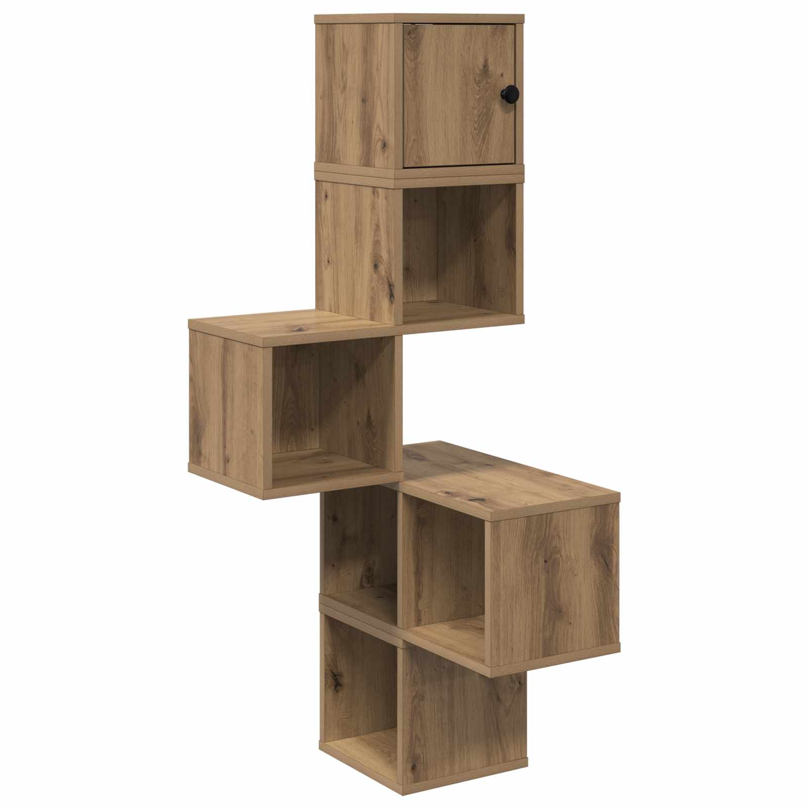 vidaXL Wandhoekplank Wit 48 x 48 x 120 cm Bewerkt hout