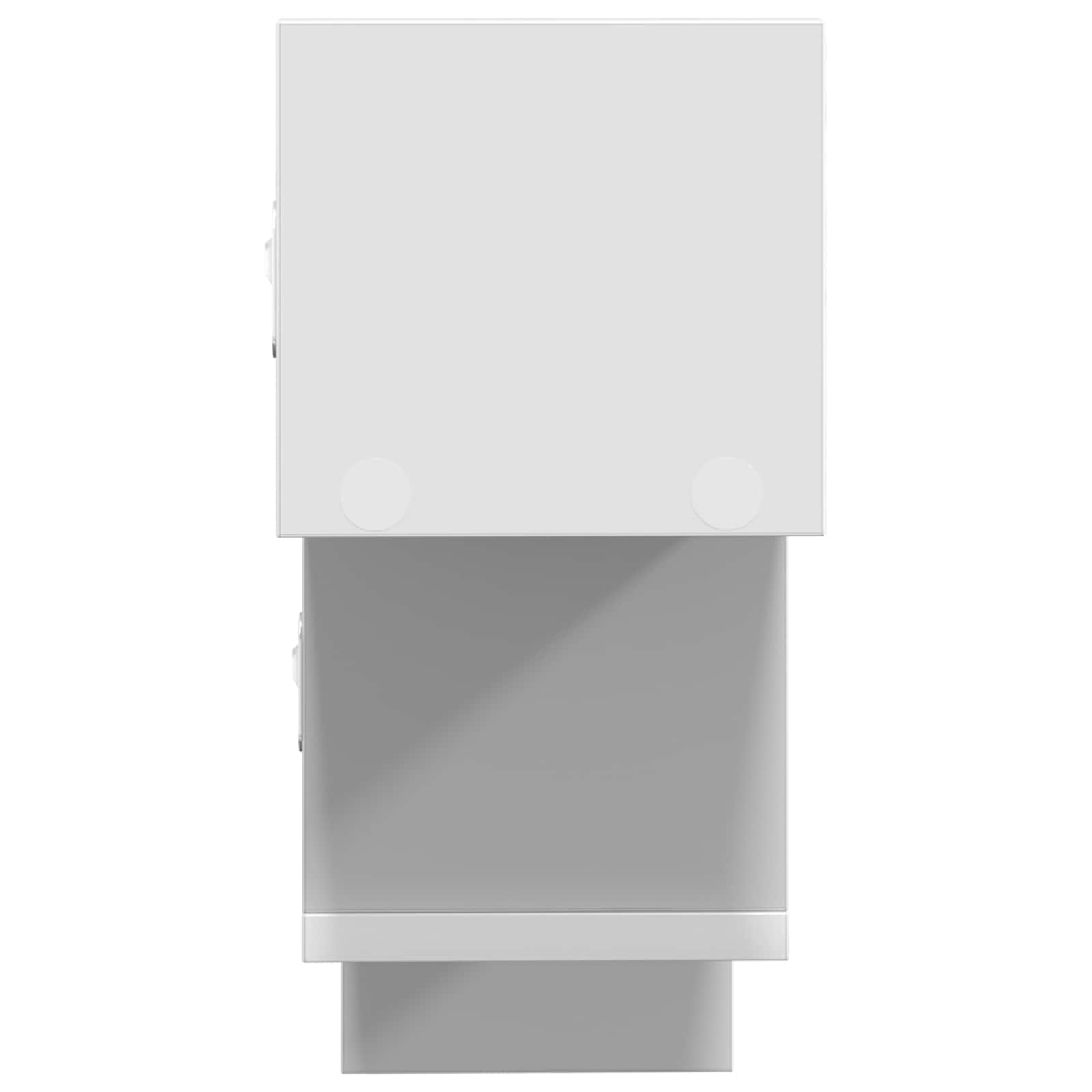 vidaXL Wandplank Wit 48 x 15 x 42 cm Bewerkt hout