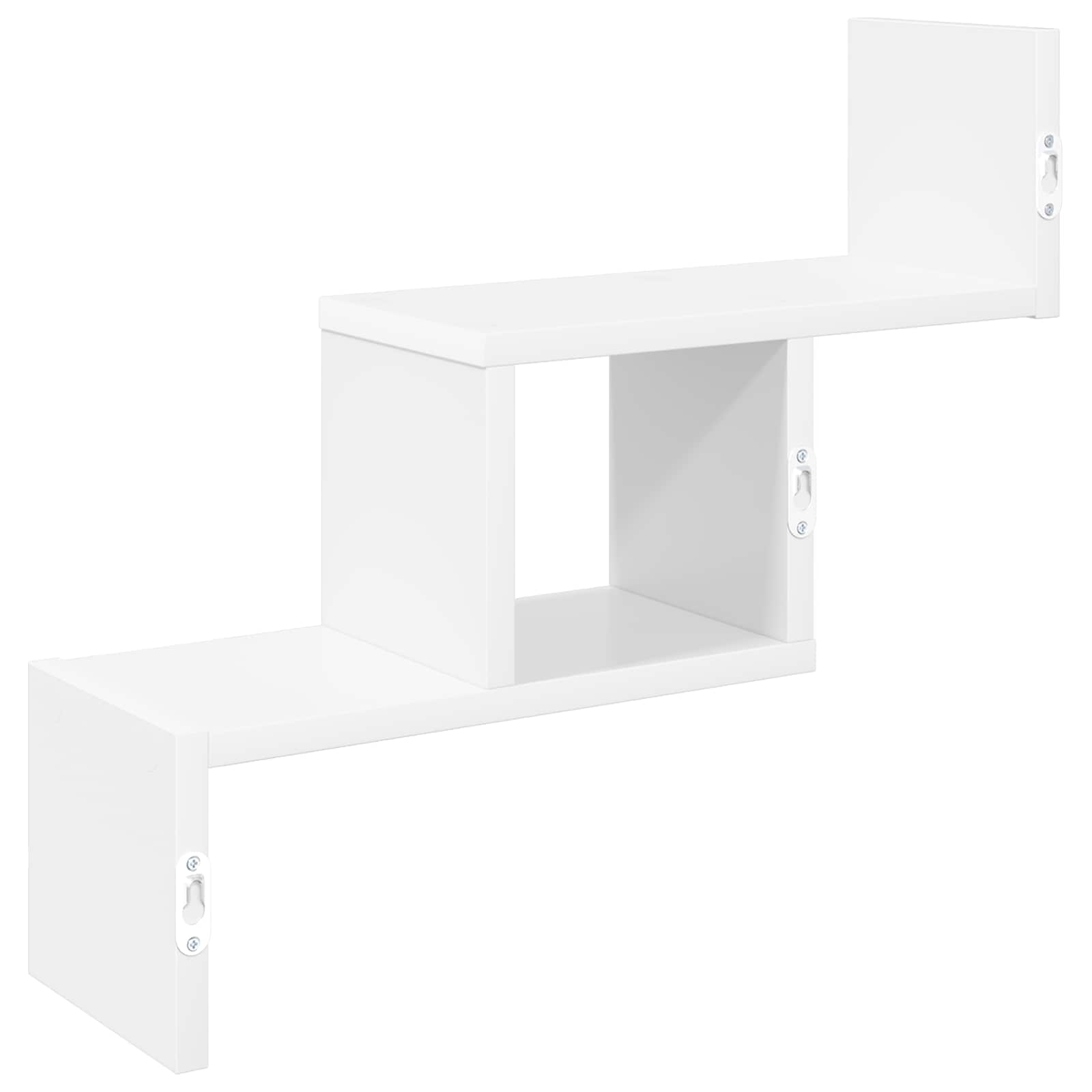vidaXL Wandplank Wit 48 x 15 x 42 cm Bewerkt hout
