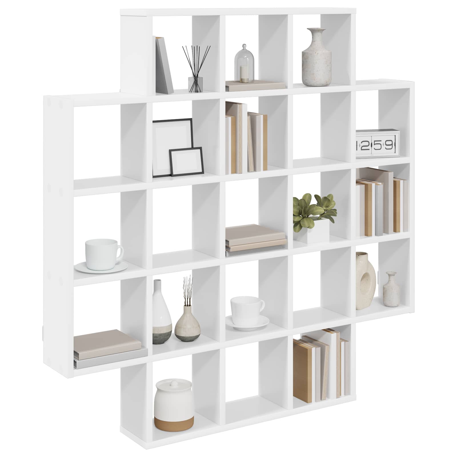 vidaXL Wandplank Wit 100 x 13 x 100 cm Bewerkt hout