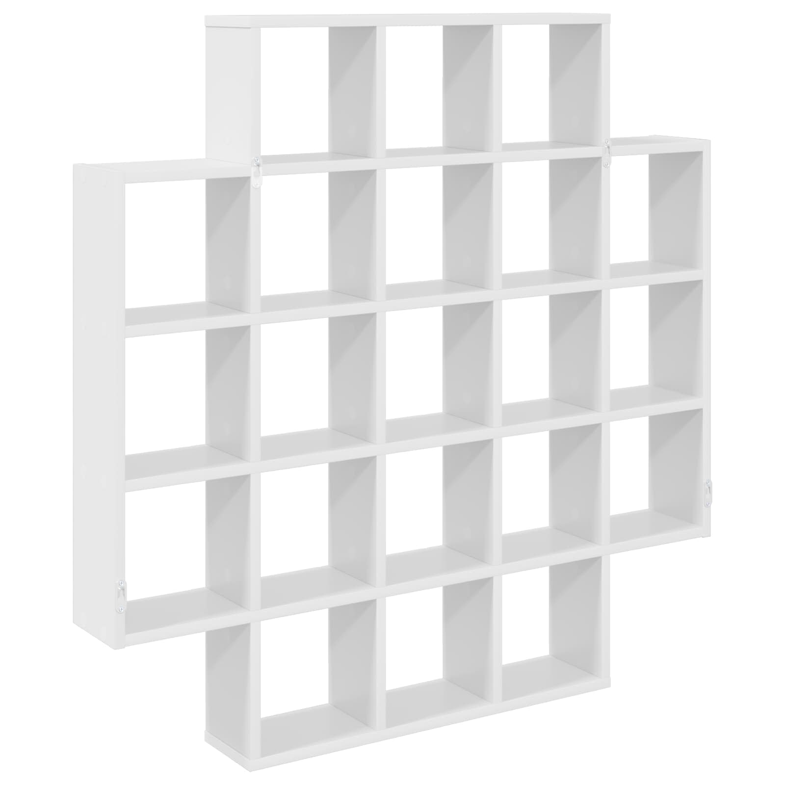 vidaXL Wandplank Wit 100 x 13 x 100 cm Bewerkt hout