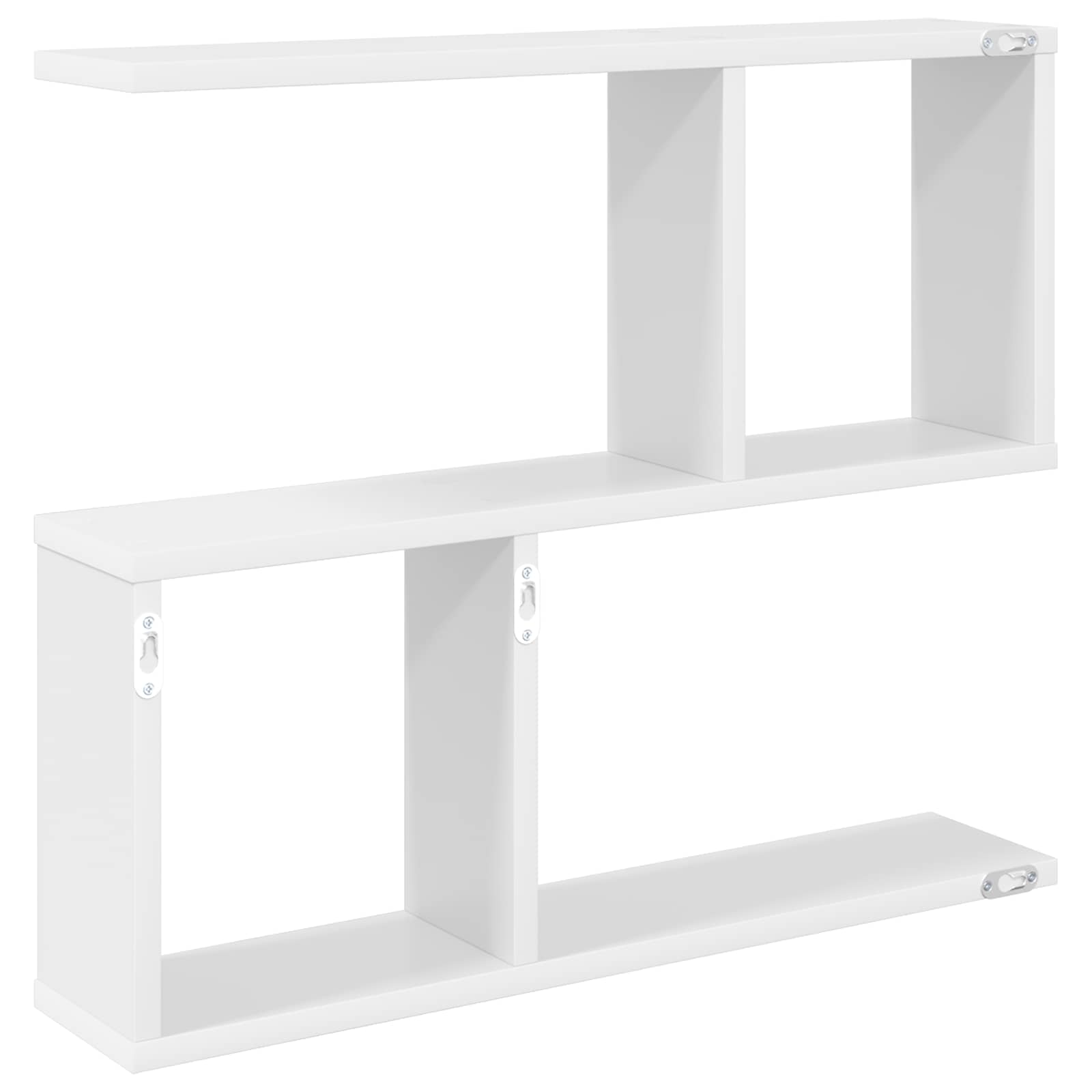 vidaXL Wandplank Wit 60 x 12 x 50,5 cm Bewerkt hout