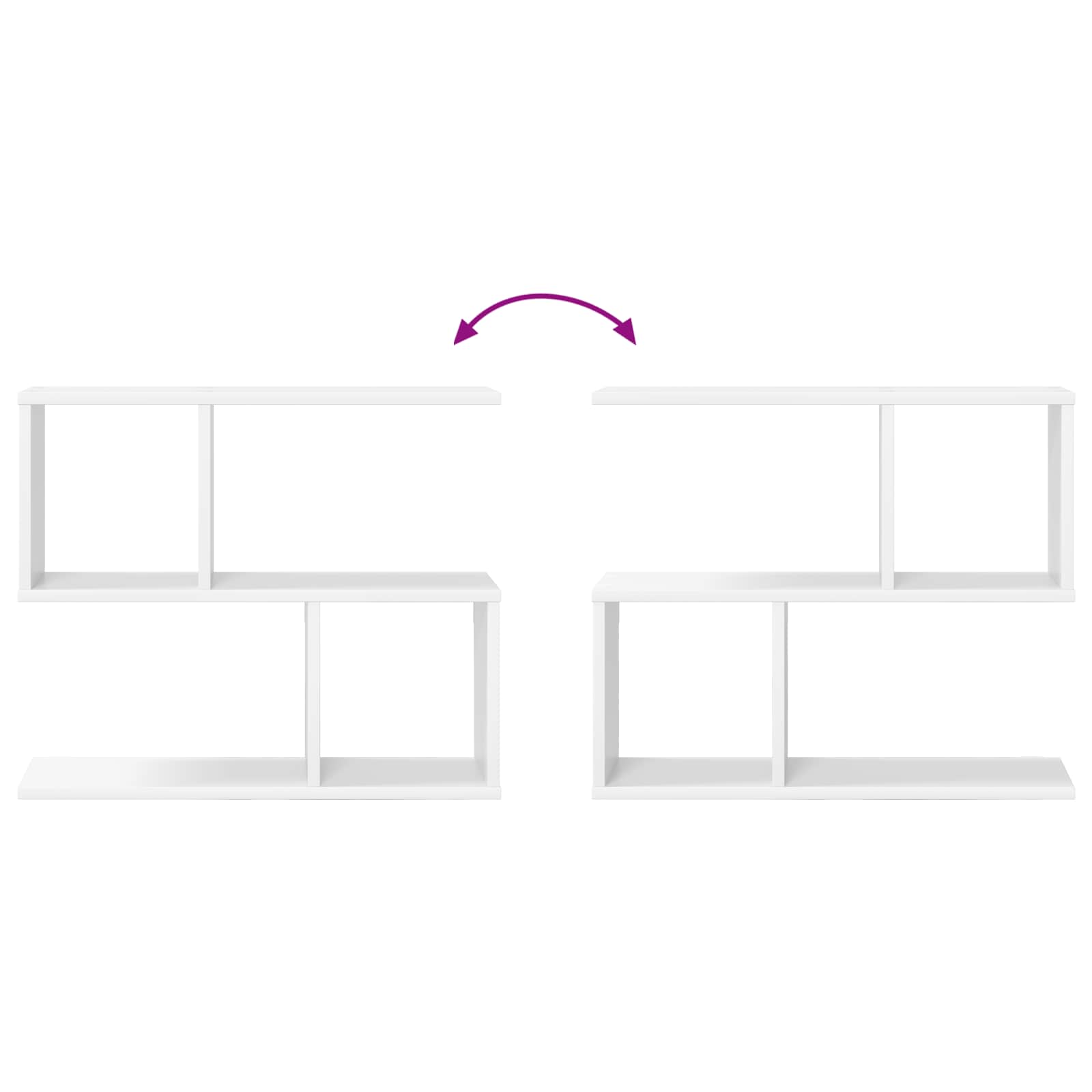vidaXL Wandplank Wit 60 x 12 x 50,5 cm Bewerkt hout