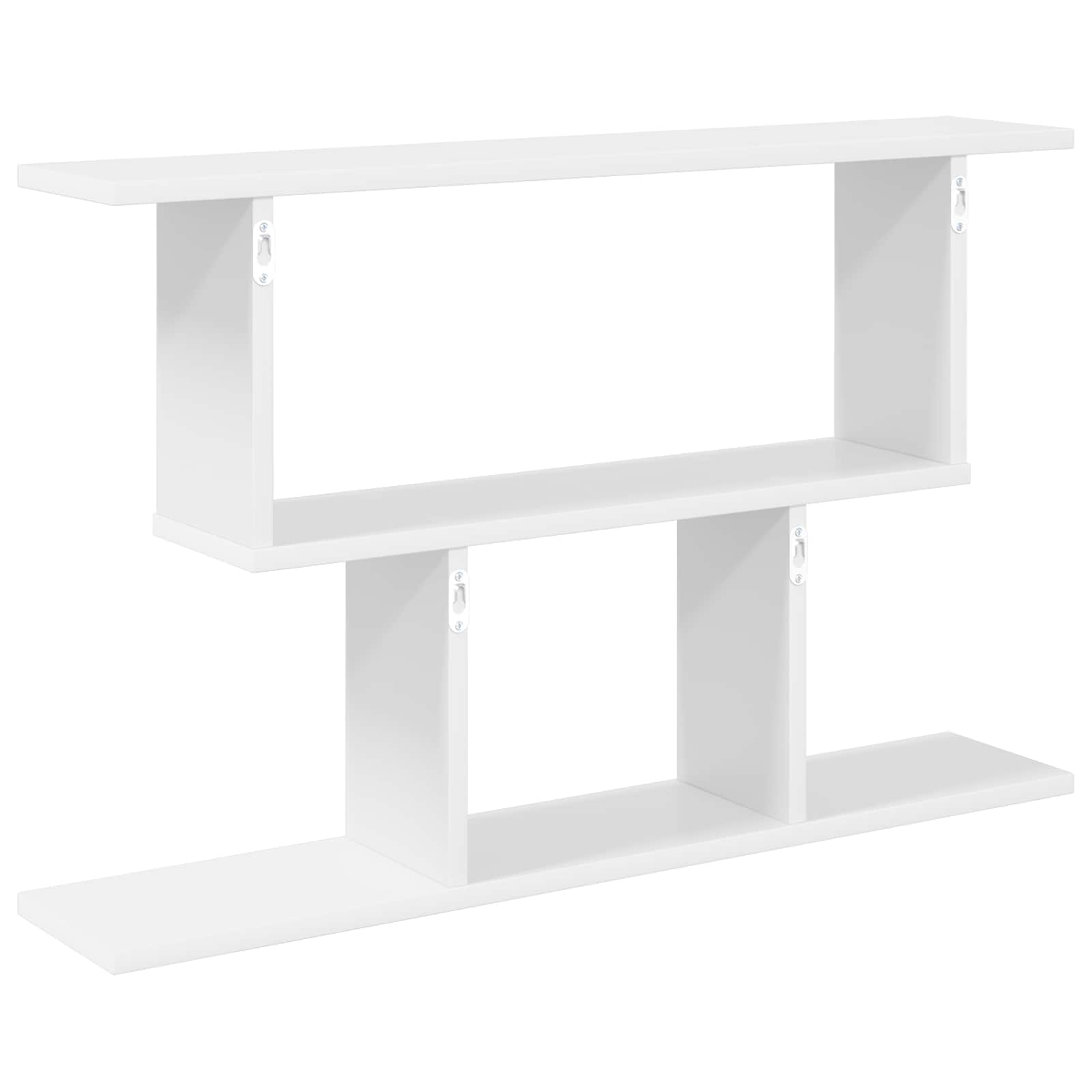 vidaXL Wandplank Wit 80 x 15 x 50,5 cm Bewerkt hout