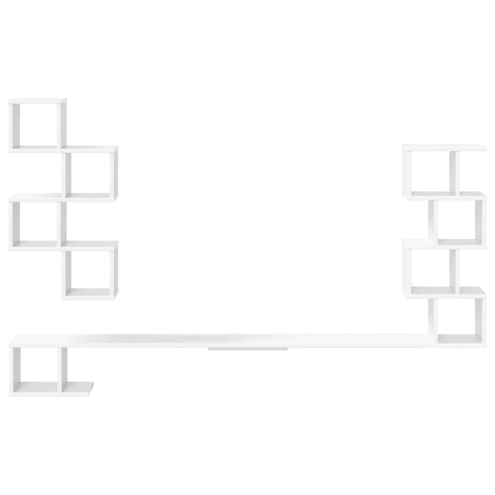 vidaXL Vaste TV Plank Wit 180 x 15 x 94 cm Bewerkt hout