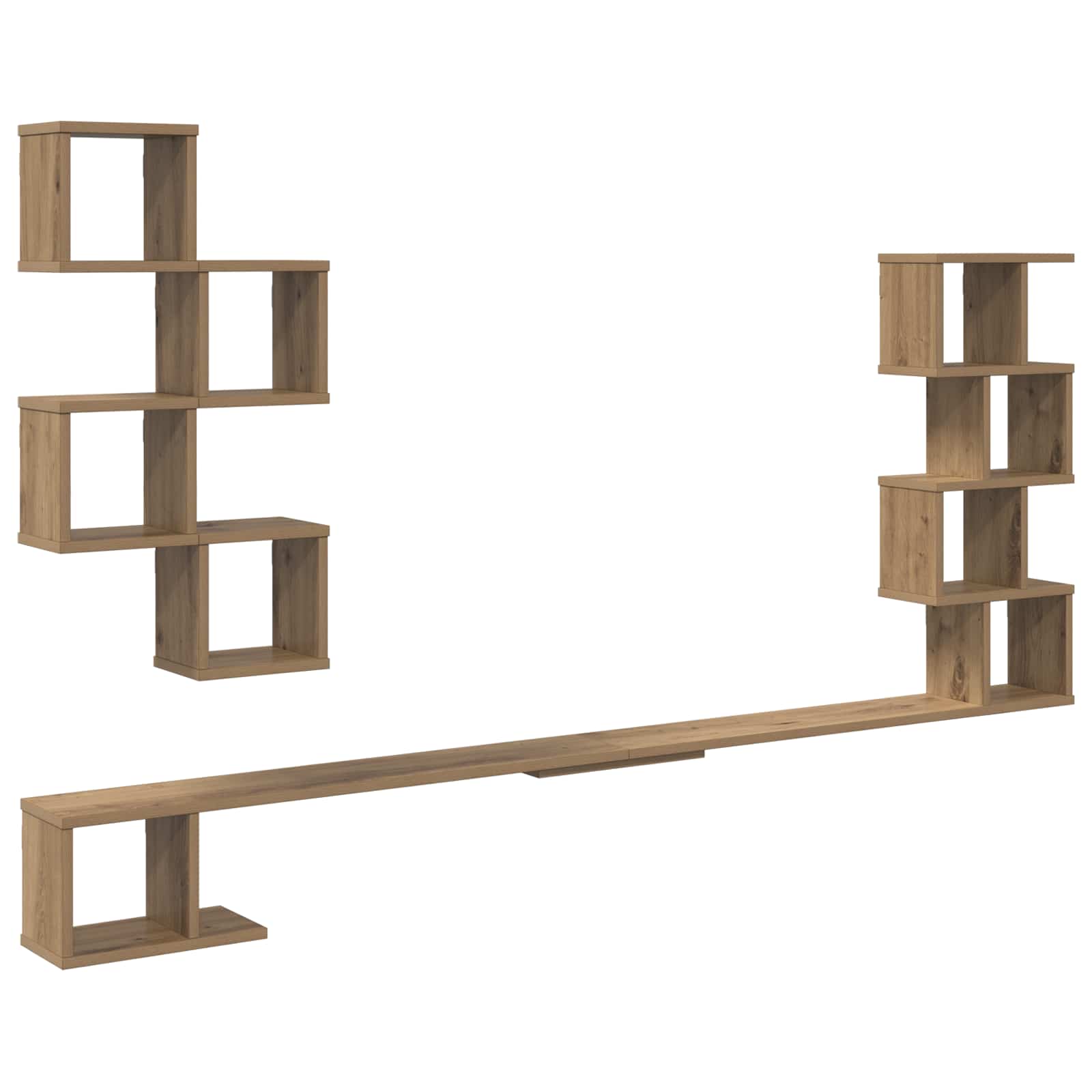 vidaXL Vaste TV Plank Wit 180 x 15 x 94 cm Bewerkt hout