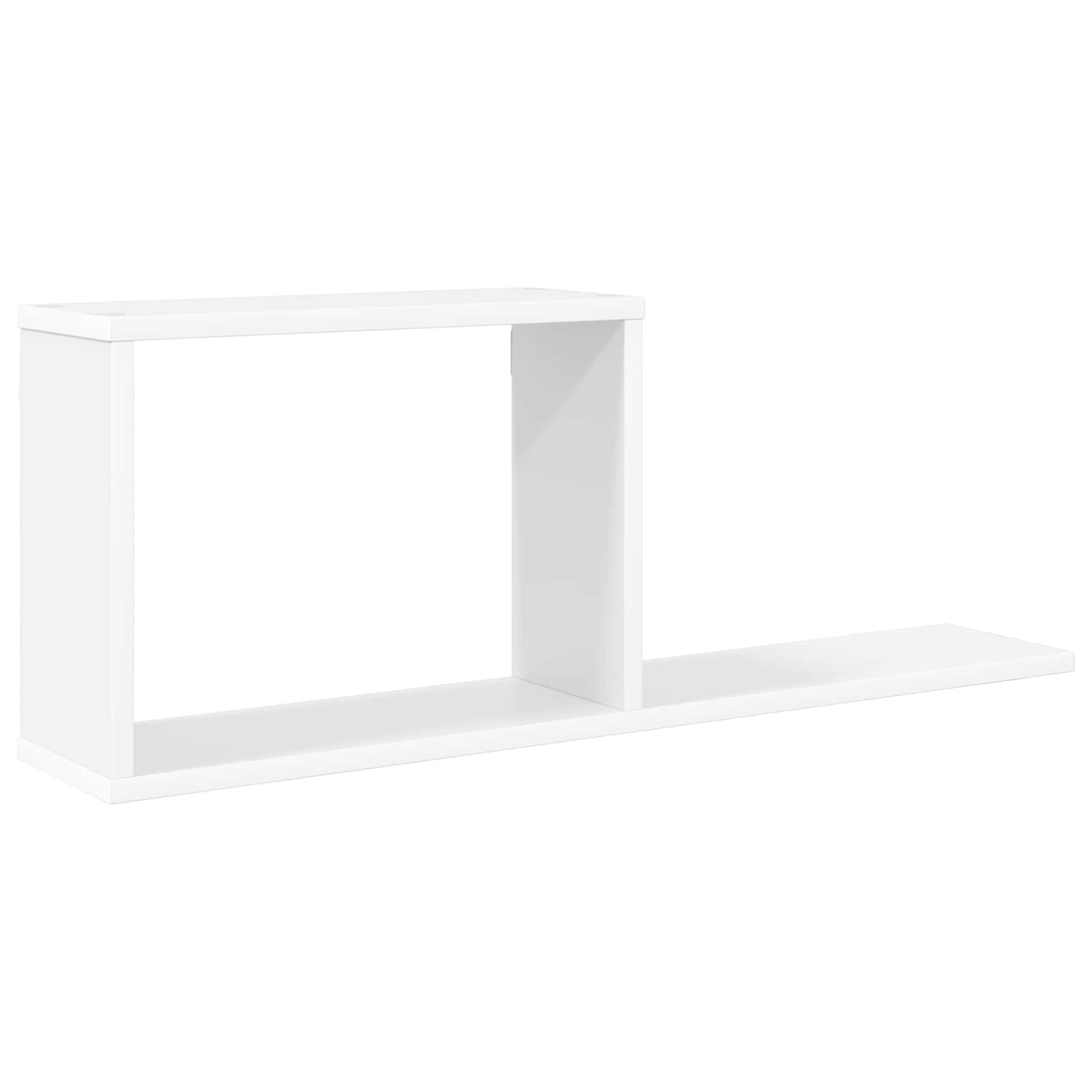vidaXL Zwevende schappen Wit 80 x 15 x 30 cm Bewerkt hout
