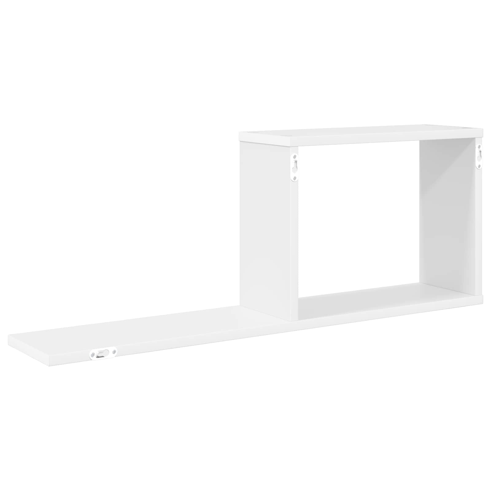 vidaXL Zwevende schappen Wit 80 x 15 x 30 cm Bewerkt hout