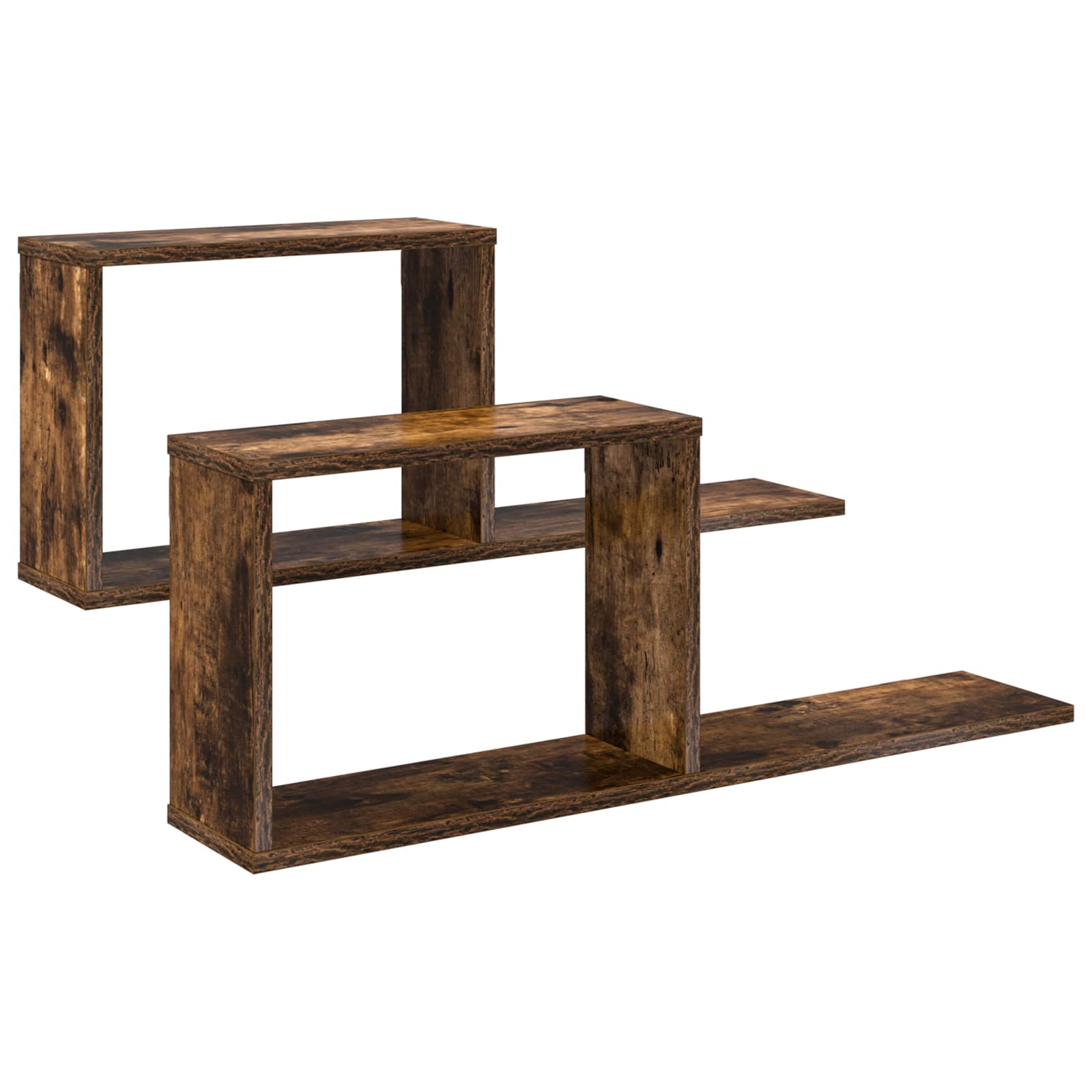 vidaXL Zwevende schappen Wit 80 x 15 x 30 cm Bewerkt hout