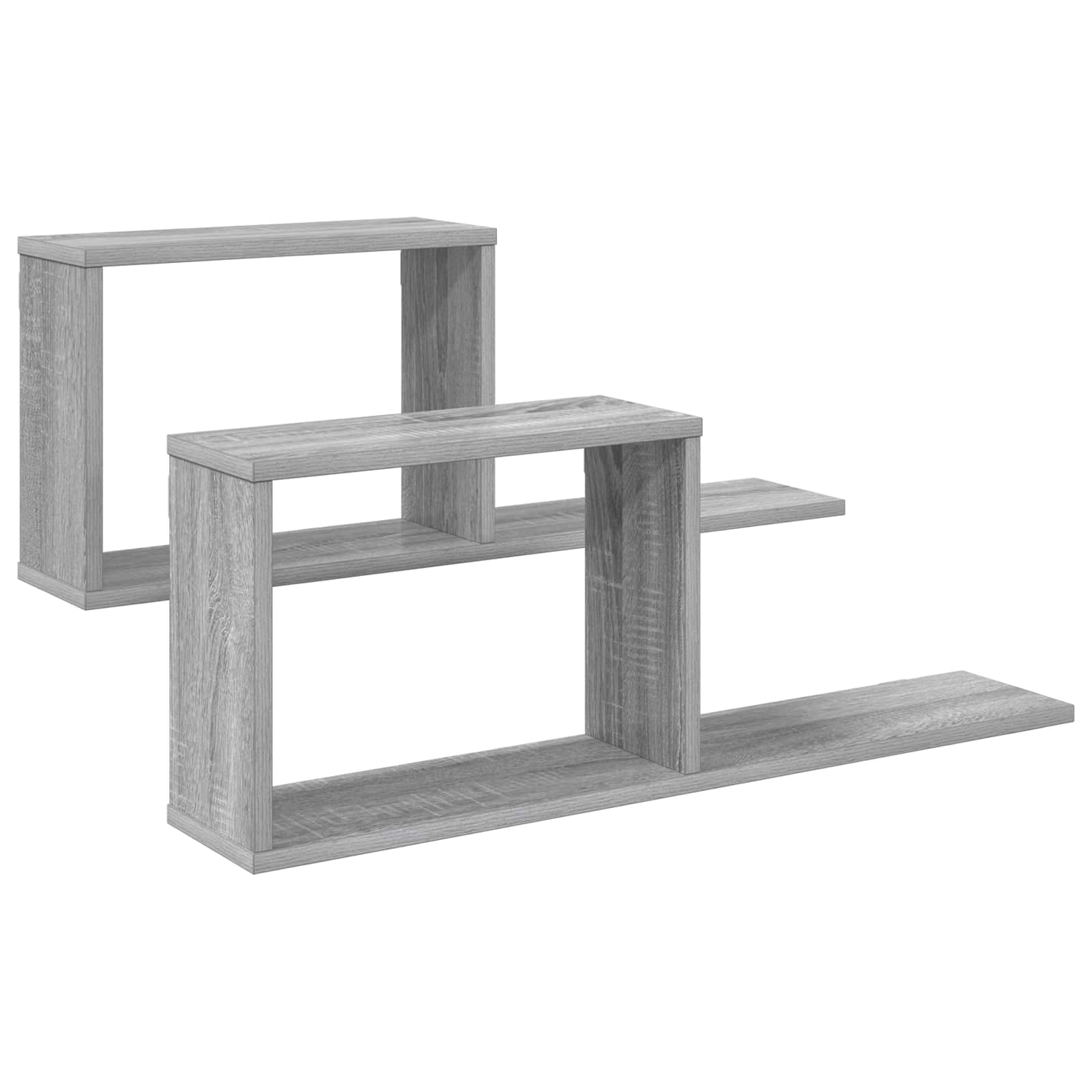 vidaXL Zwevende schappen Wit 80 x 15 x 30 cm Bewerkt hout