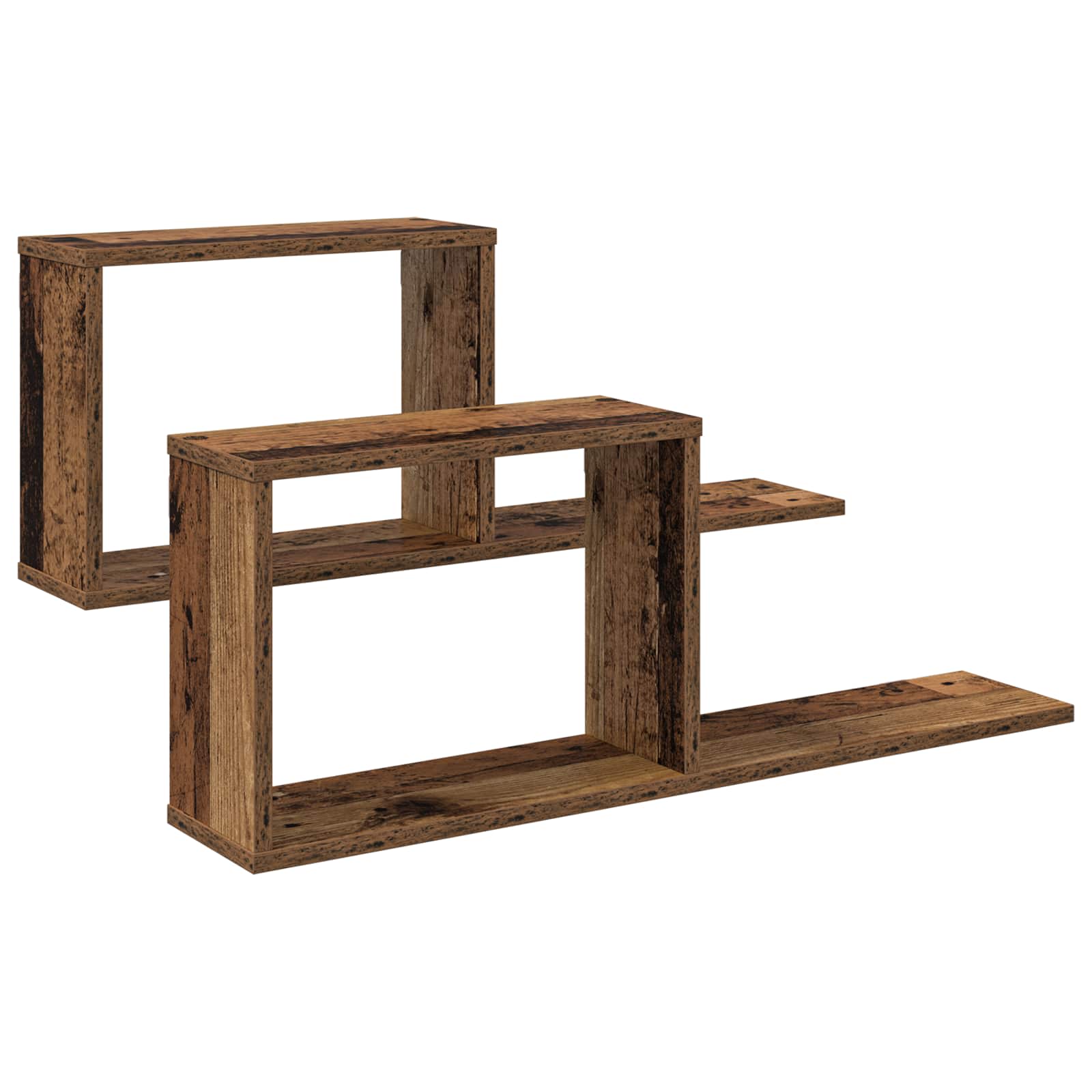 vidaXL Zwevende schappen Wit 80 x 15 x 30 cm Bewerkt hout