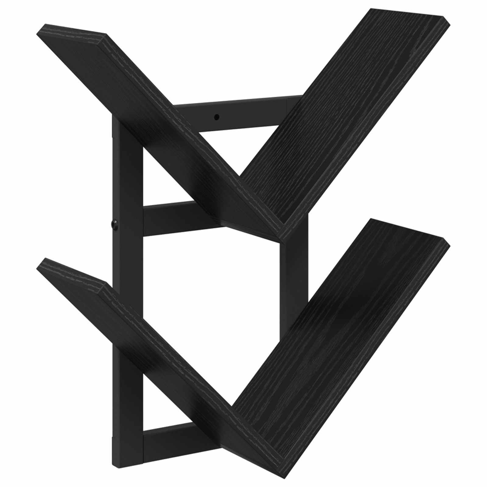 vidaXL Wand Vlonderschap Zwart eiken 43 x 15 x 47 cm Bewerkt hout