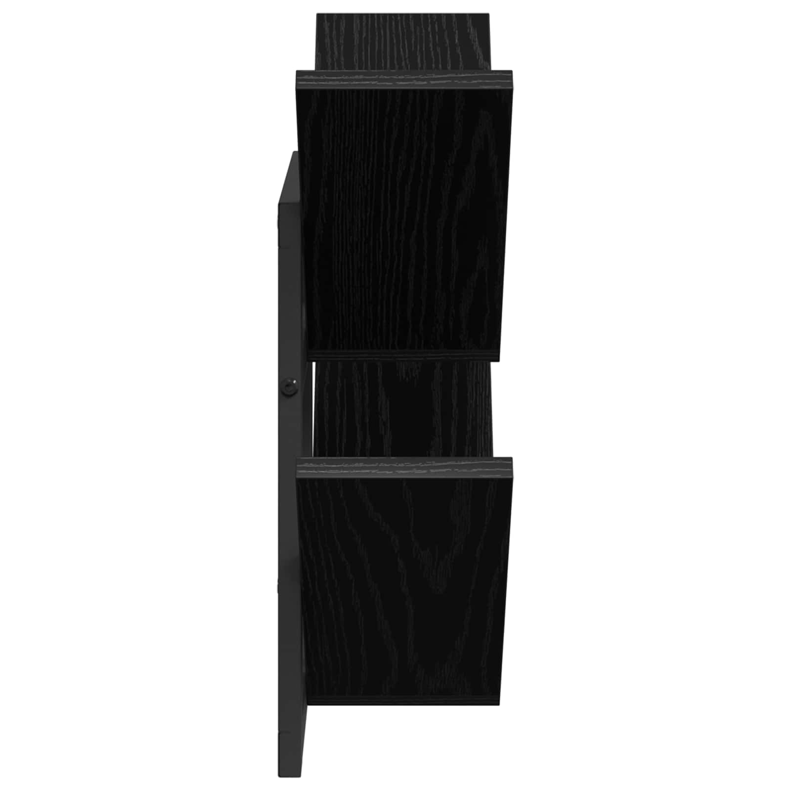vidaXL Wand Vlonderschap Zwart eiken 43 x 15 x 47 cm Bewerkt hout