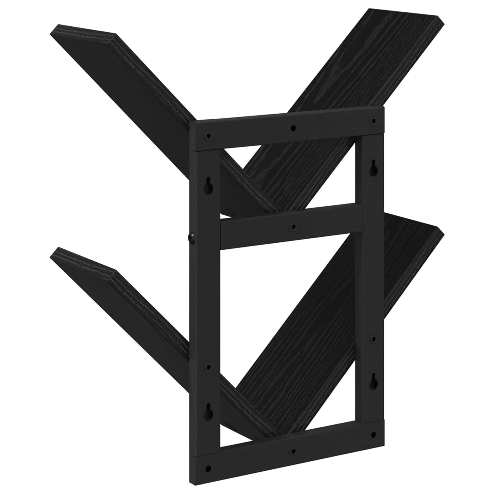 vidaXL Wand Vlonderschap Zwart eiken 43 x 15 x 47 cm Bewerkt hout