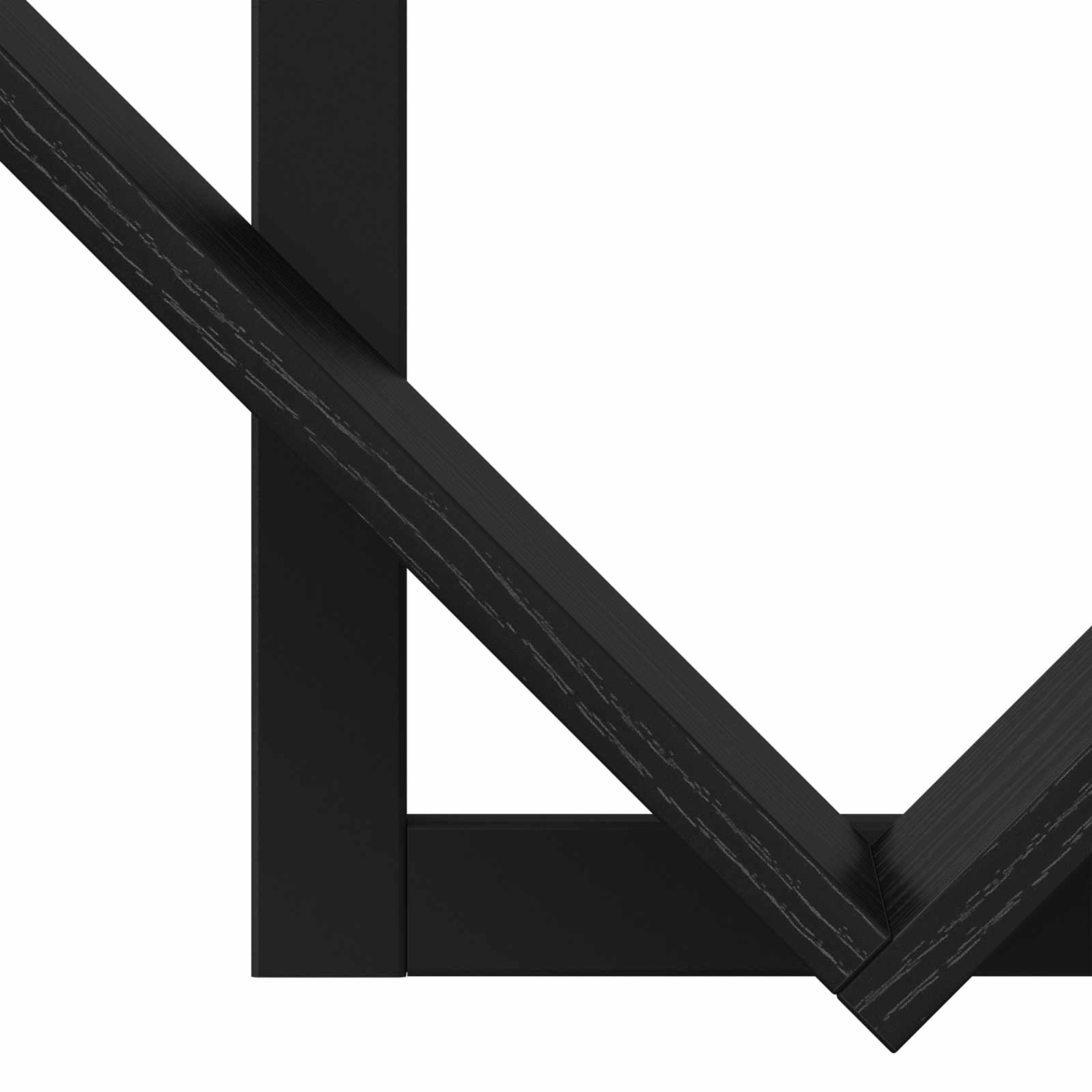 vidaXL Wand Vlonderschap Zwart eiken 43 x 15 x 47 cm Bewerkt hout