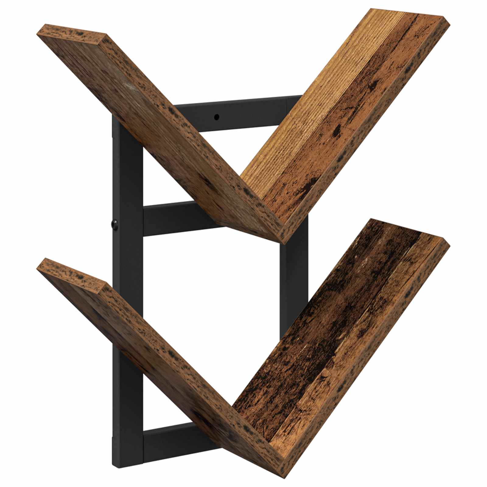 vidaXL Wand Vlonderschap Zwart eiken 43 x 15 x 47 cm Bewerkt hout