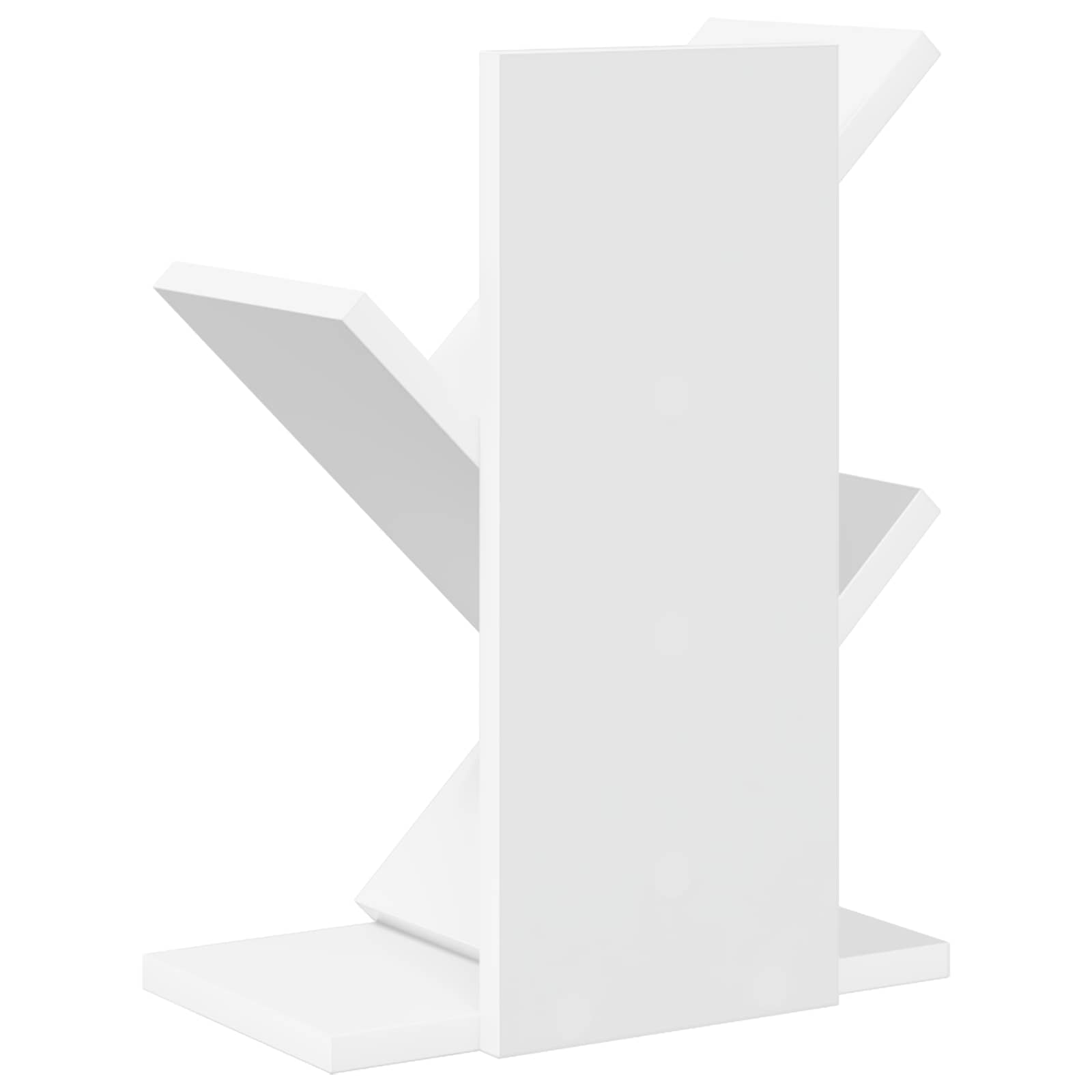 vidaXL Boomvormige boekenplank met 3 planken 30 x 18 x 40 cm Bewerkt hout Wit