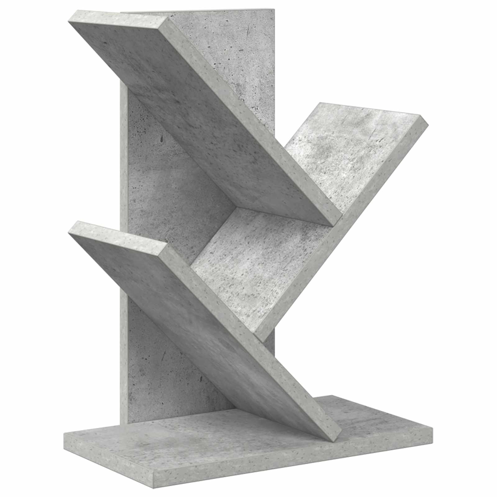 vidaXL Boomvormige boekenplank met 3 planken 30 x 18 x 40 cm Bewerkt hout Wit