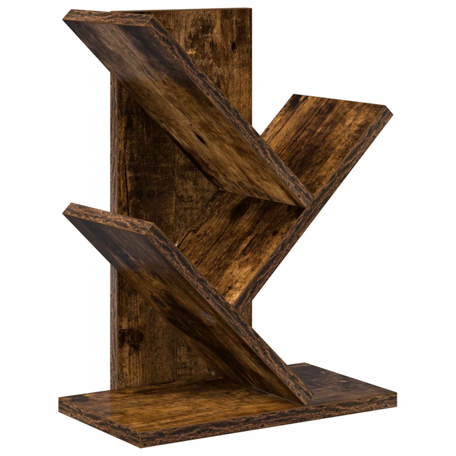 vidaXL Boomvormige boekenplank met 3 planken 30 x 18 x 40 cm Bewerkt hout Wit