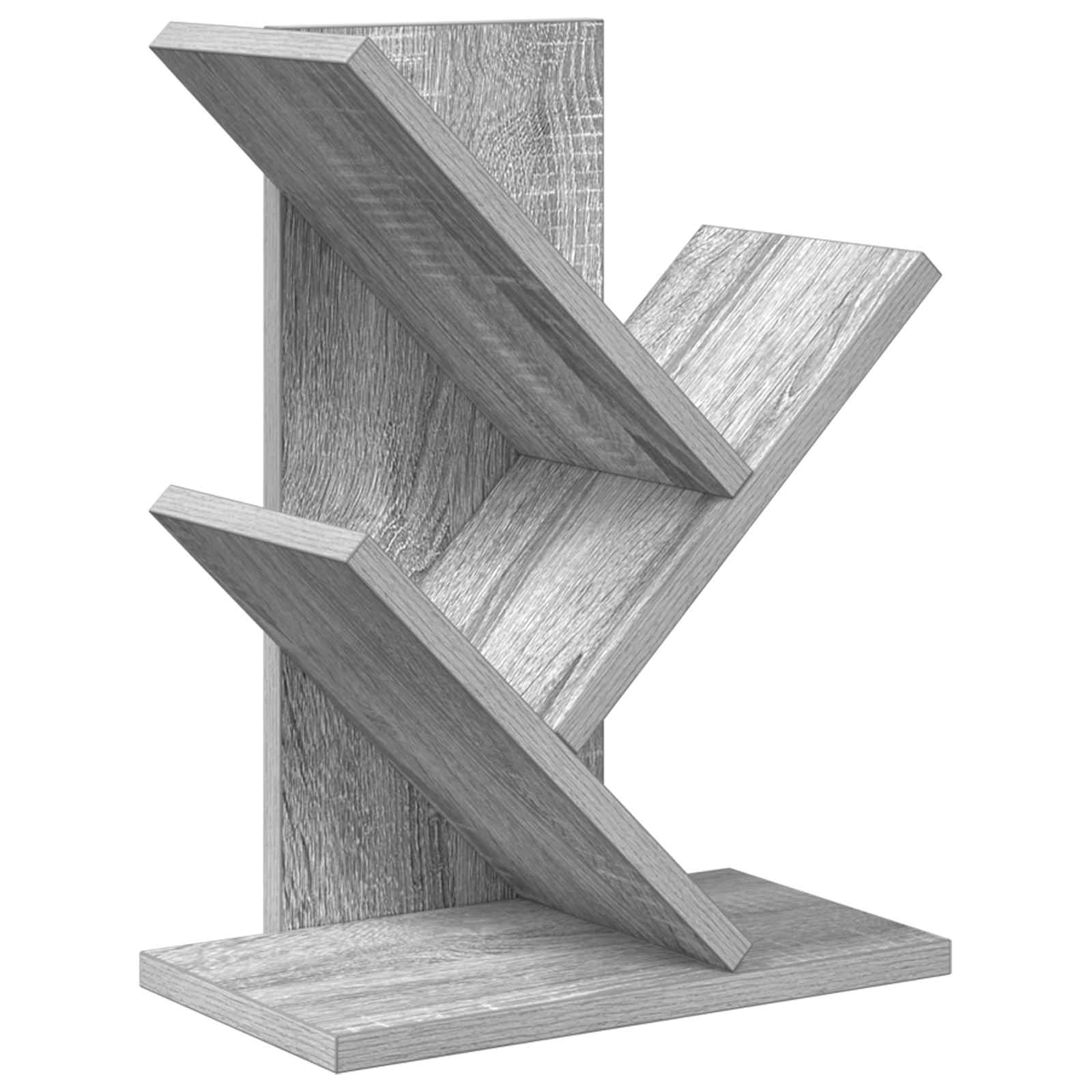 vidaXL Boomvormige boekenplank met 3 planken 30 x 18 x 40 cm Bewerkt hout Wit