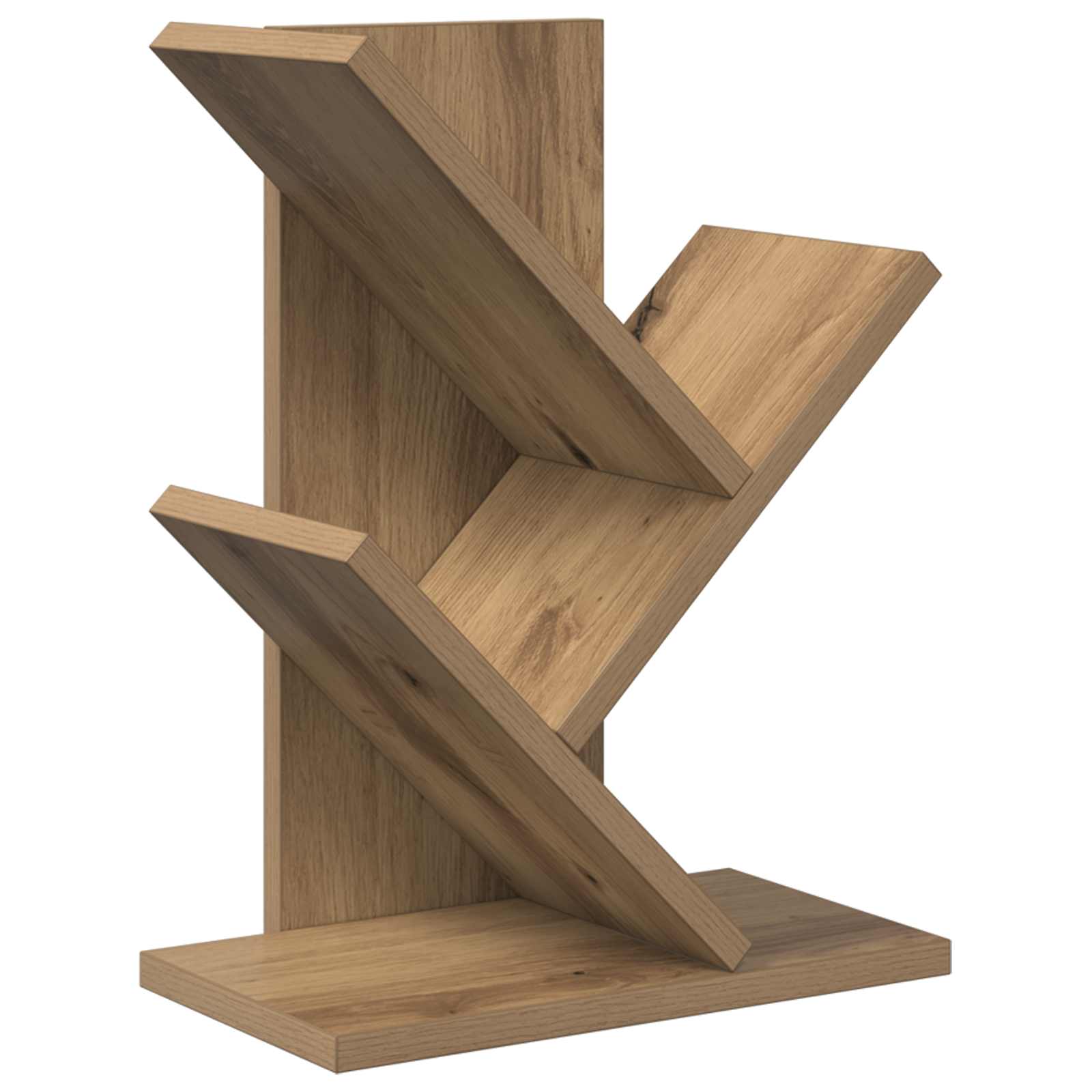 vidaXL Boomvormige boekenplank met 3 planken 30 x 18 x 40 cm Bewerkt hout Wit
