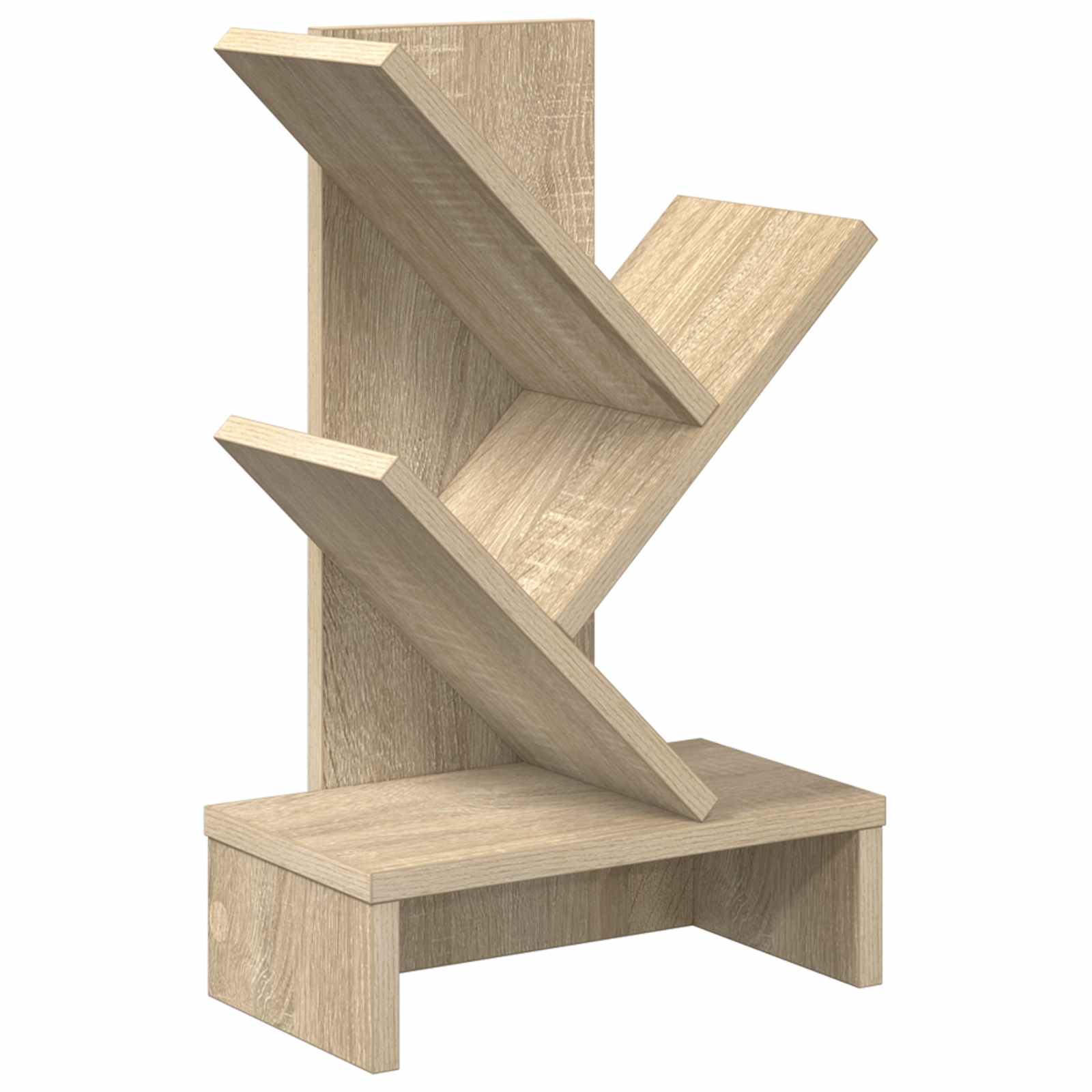 vidaXL Boomvormige boekenplank met 3 planken 30 x 18 x 40 cm Bewerkt hout Wit