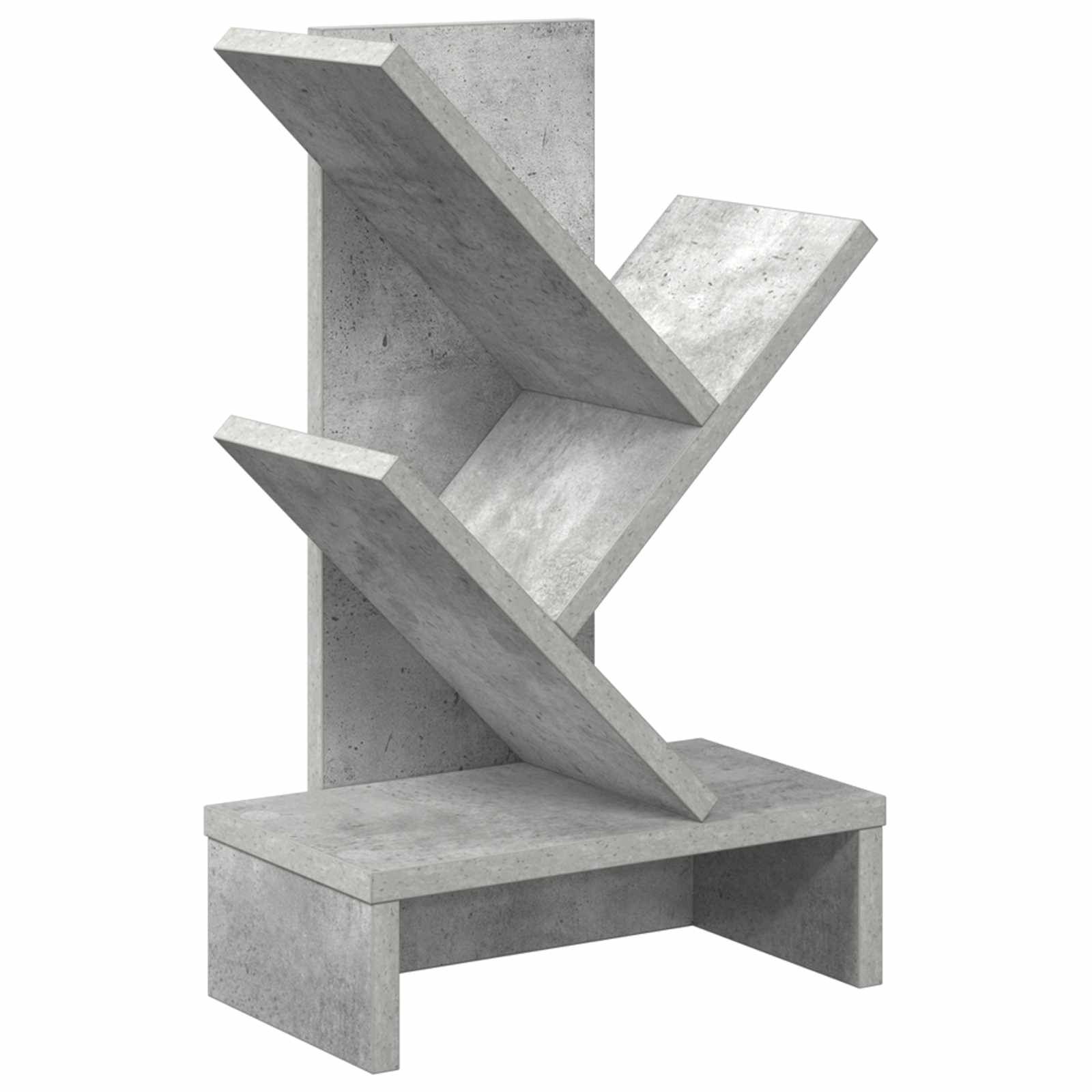 vidaXL Boomvormige boekenplank met 3 planken 30 x 18 x 40 cm Bewerkt hout Wit