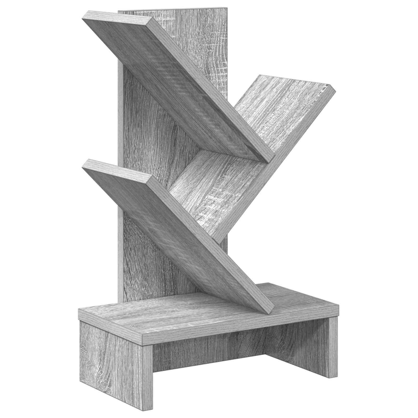 vidaXL Boomvormige boekenplank met 3 planken 30 x 18 x 40 cm Bewerkt hout Wit