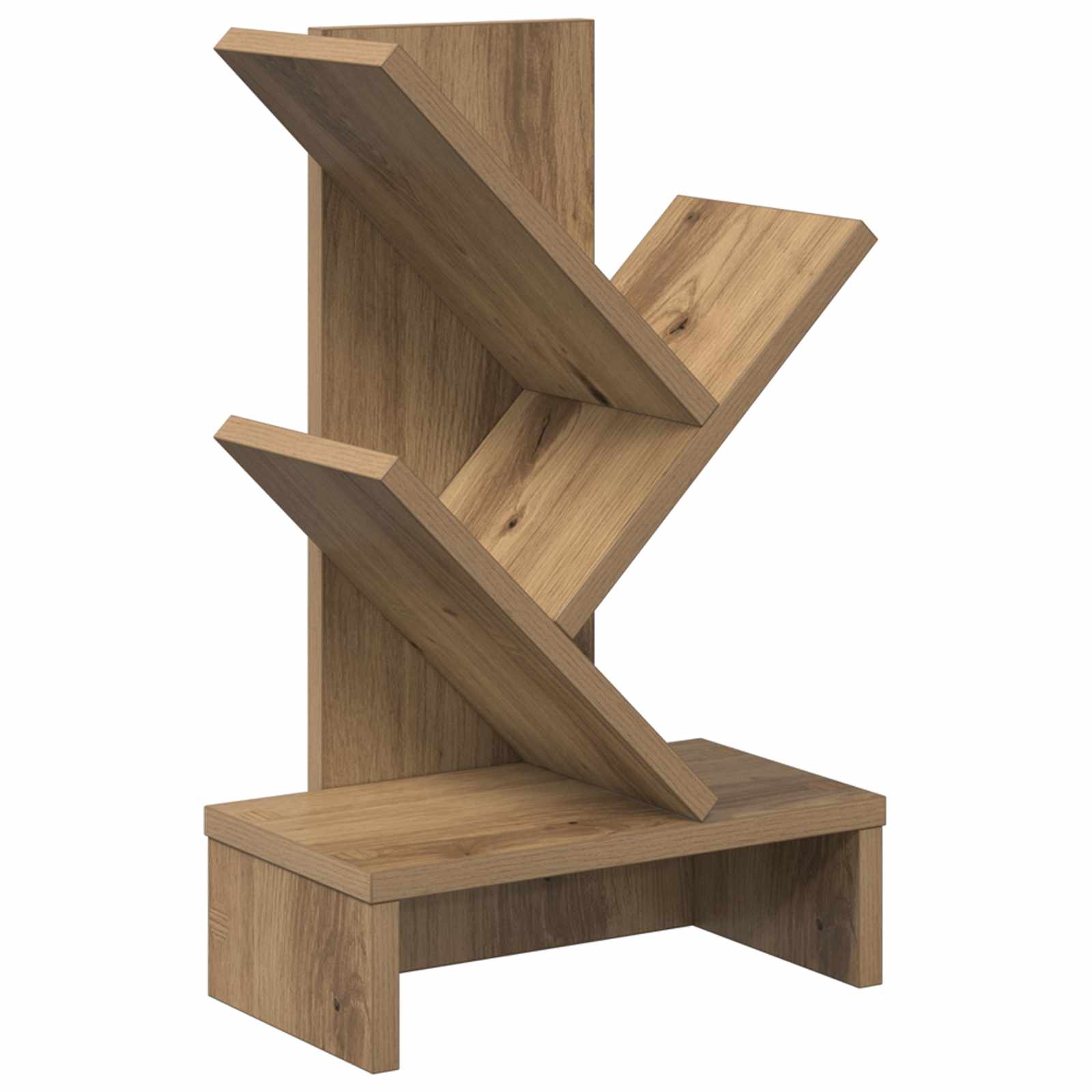 vidaXL Boomvormige boekenplank met 3 planken 30 x 18 x 40 cm Bewerkt hout Wit