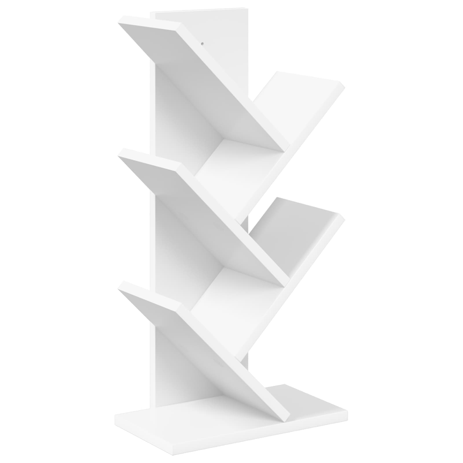 vidaXL Boomvormige boekenplank met 3 planken 30 x 18 x 40 cm Bewerkt hout Wit
